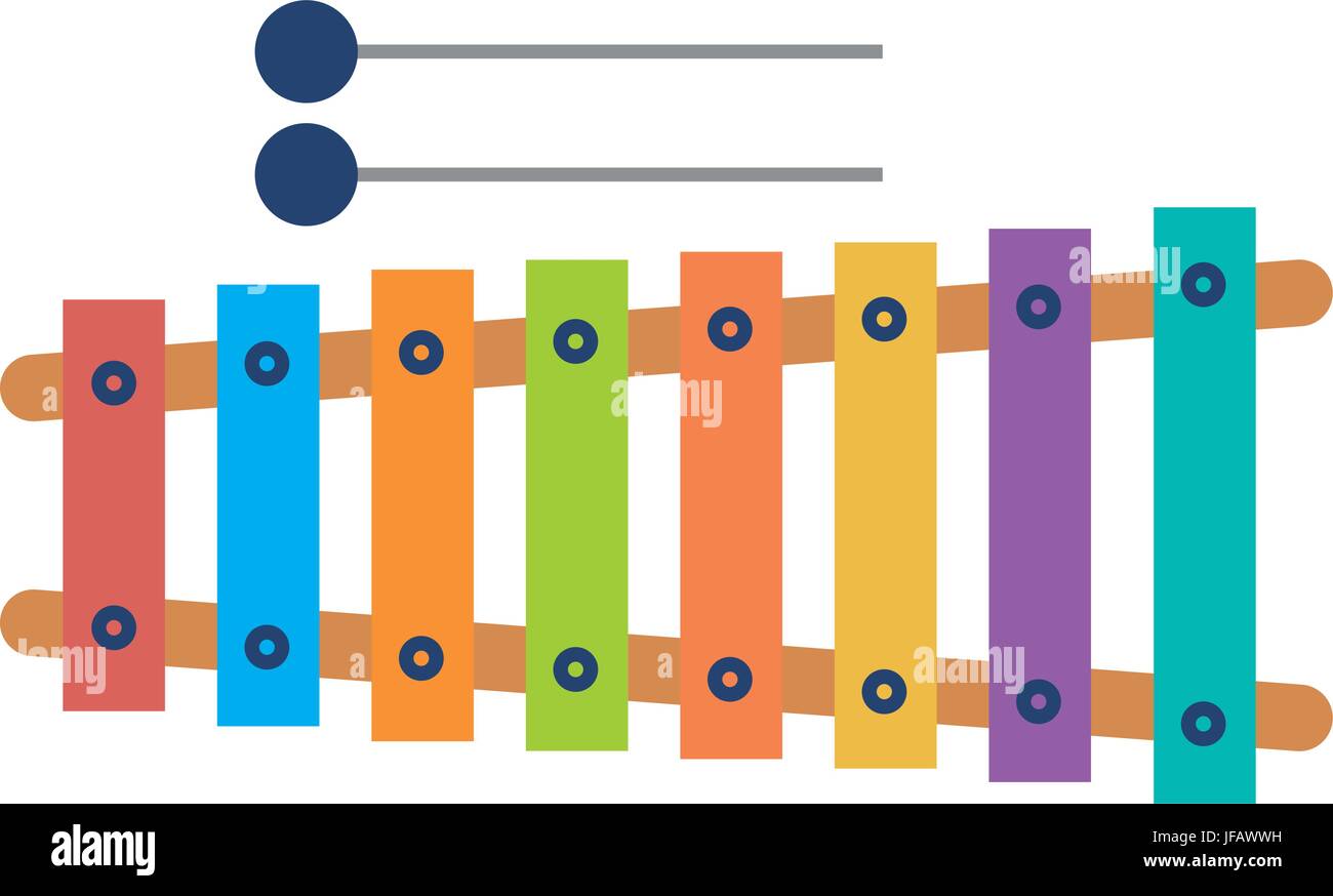 xylophone instrument musical icon vector illustration design Stock ...