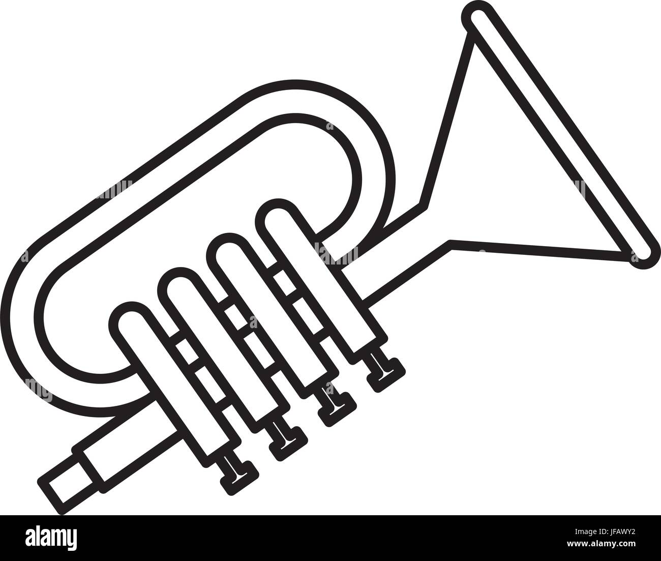 trumpet musical instrument icon vector illustration design Stock Vector ...