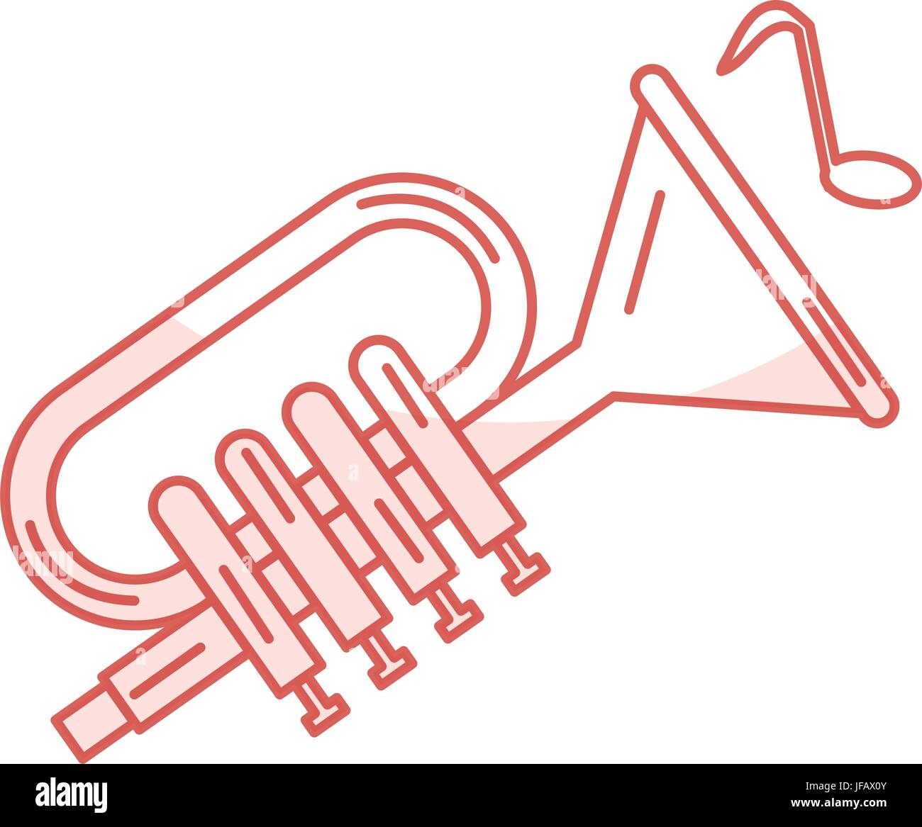 trumpet musical instrument icon vector illustration design Stock Vector ...