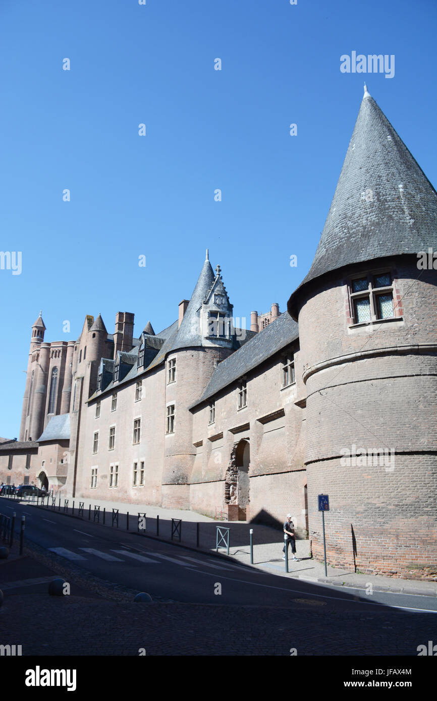 Archbishop square, Albi, Tarn, Occitanie, France Stock Photo