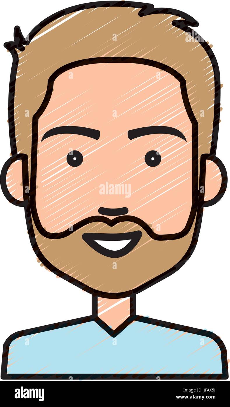 young man model avatar character vector illustration design Stock ...