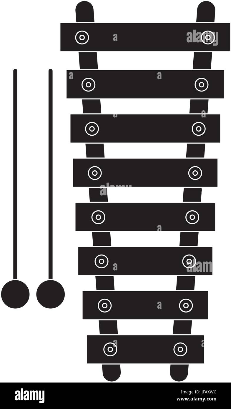 xylophone instrument musical icon vector illustration design Stock ...