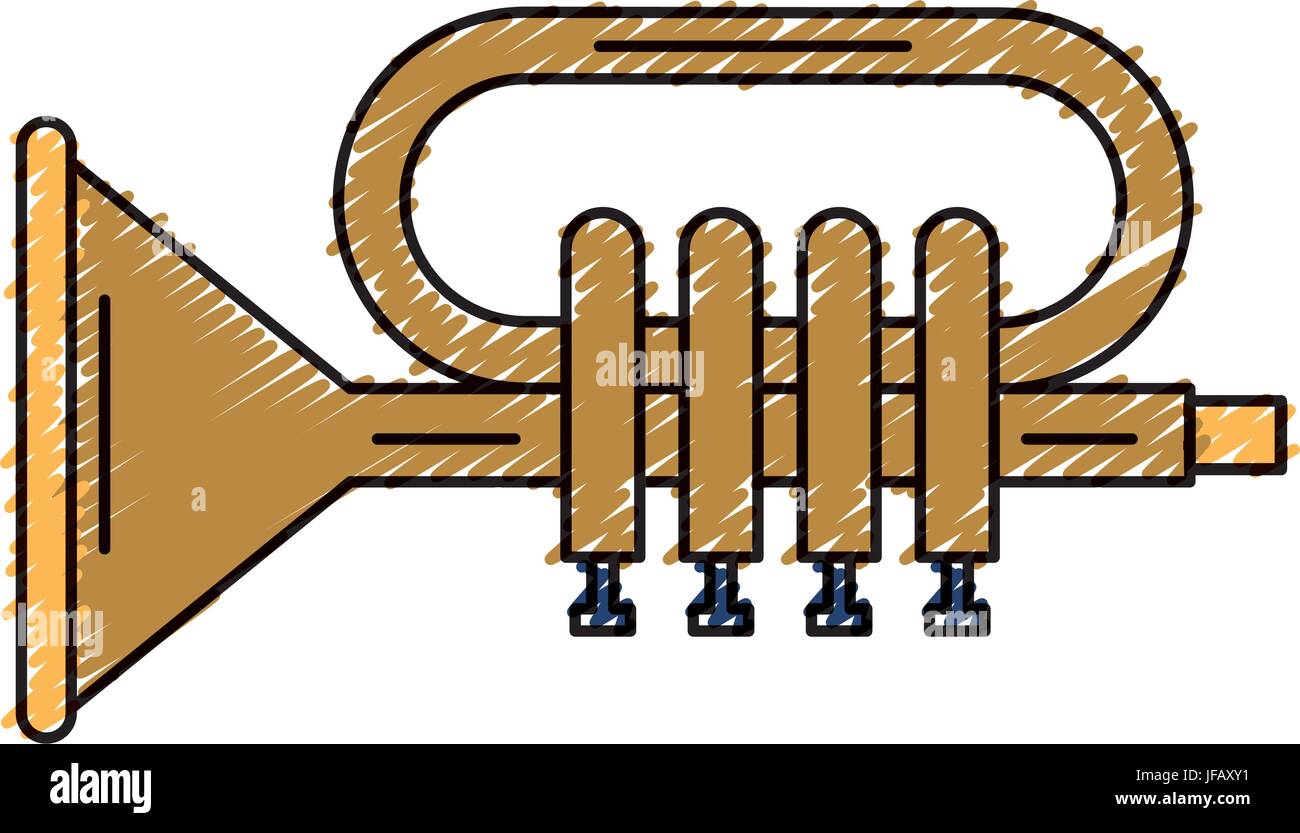 trumpet musical instrument icon vector illustration design Stock Vector ...