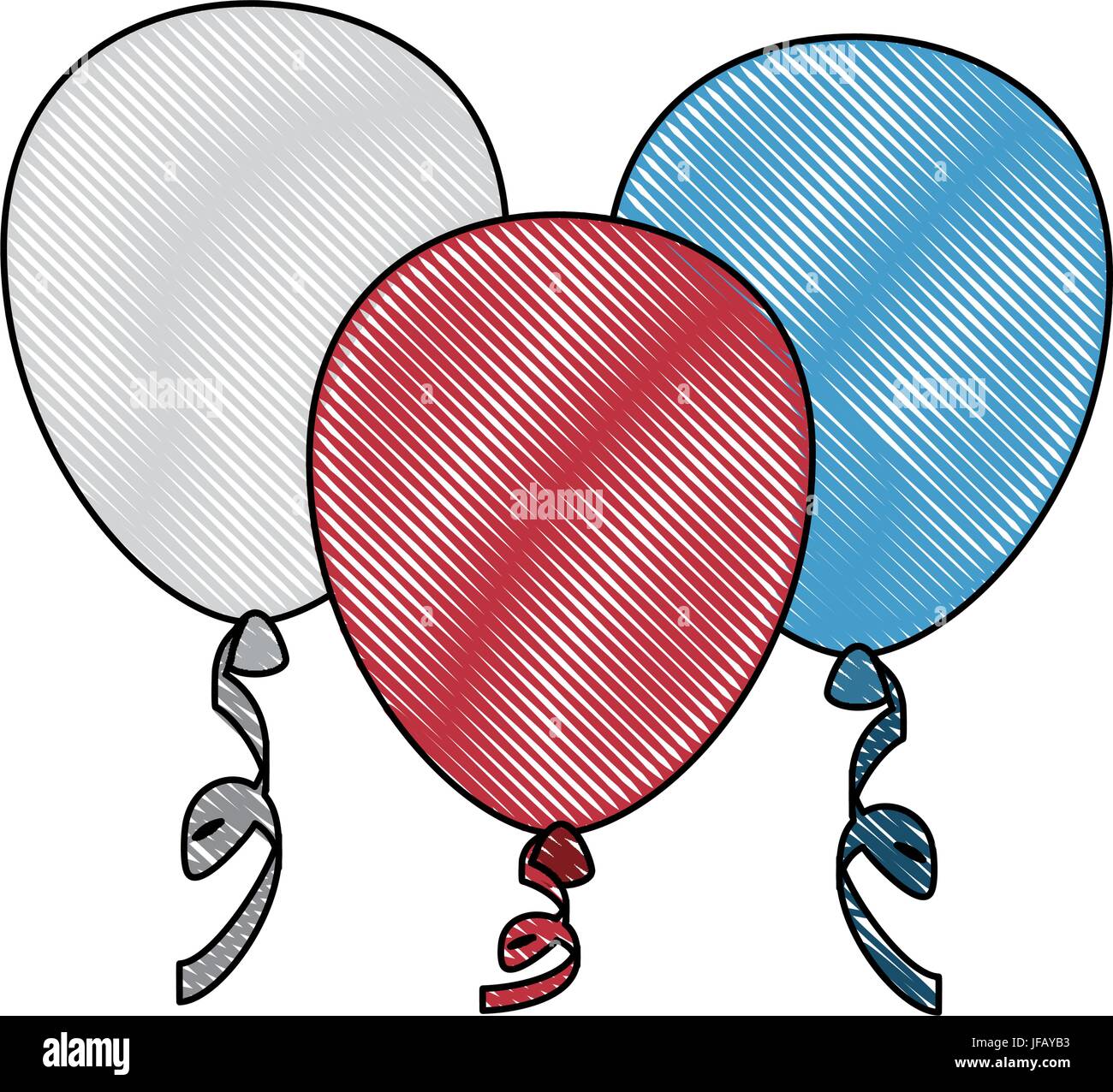 balloons icon over white background vector illustration Stock Vector ...
