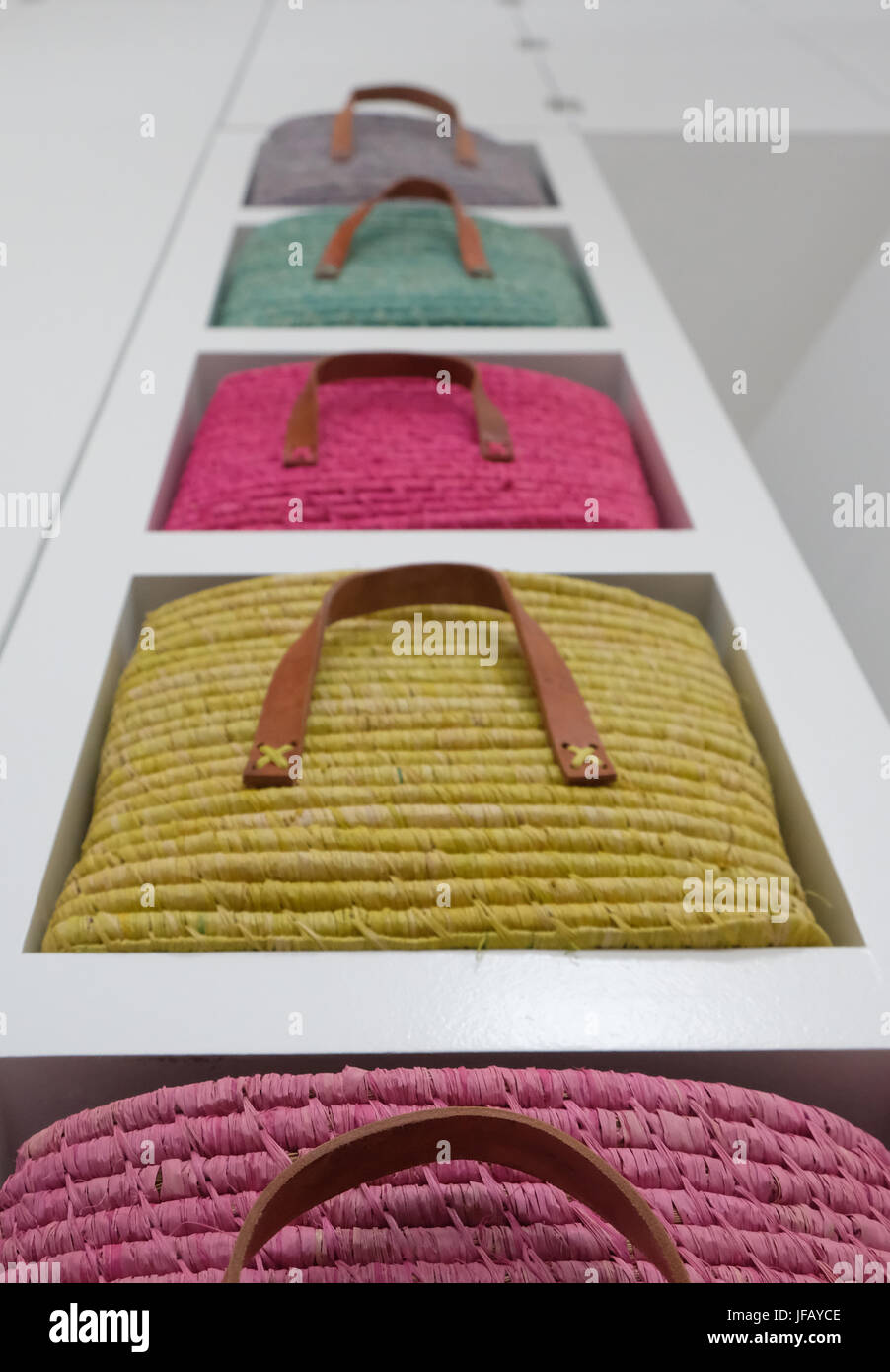 Basket storage in bedroom Stock Photo Alamy