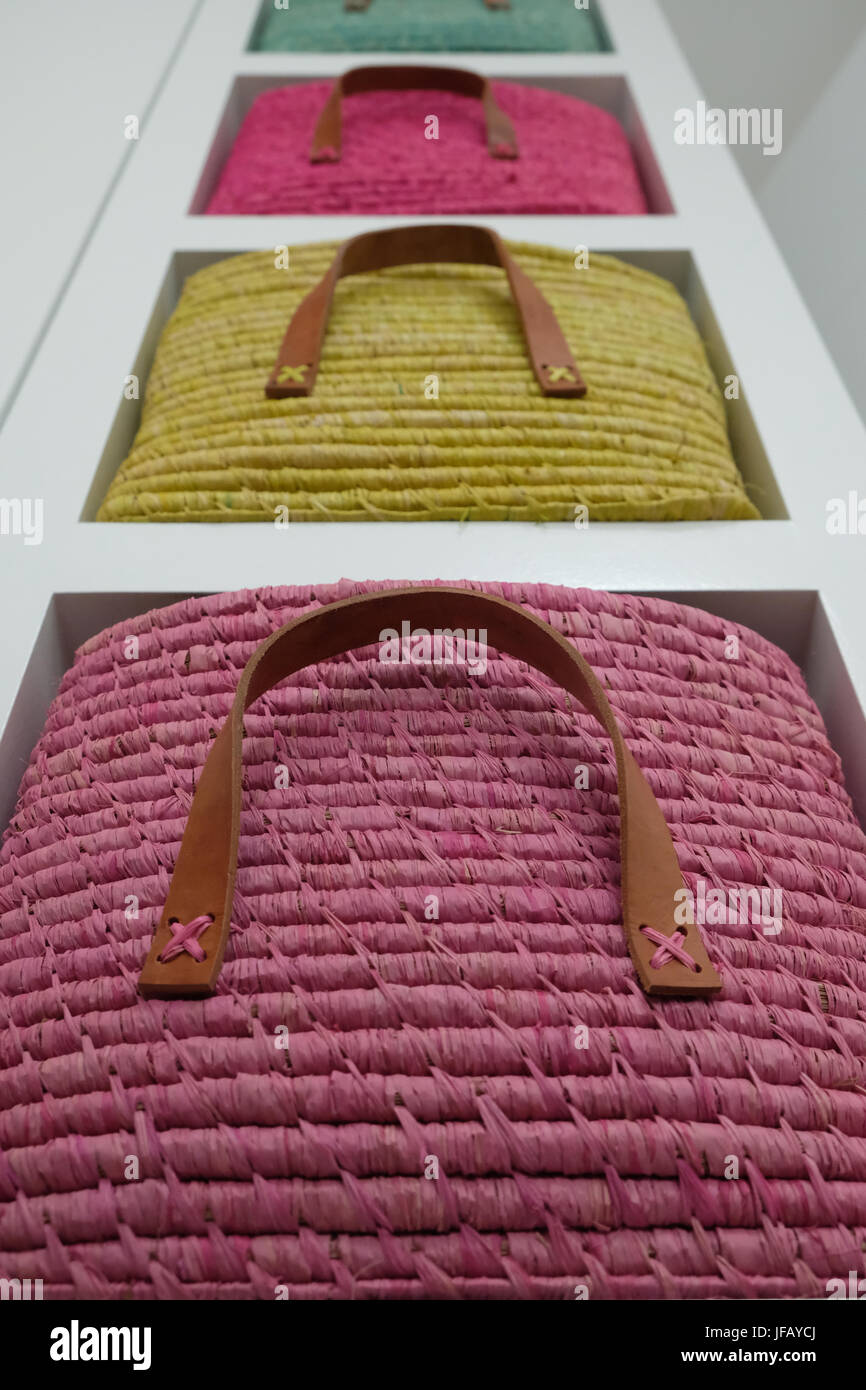 Basket storage in bedroom Stock Photo Alamy