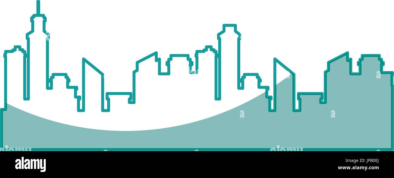 silhouette of city urban icon over white background vector illustration ...
