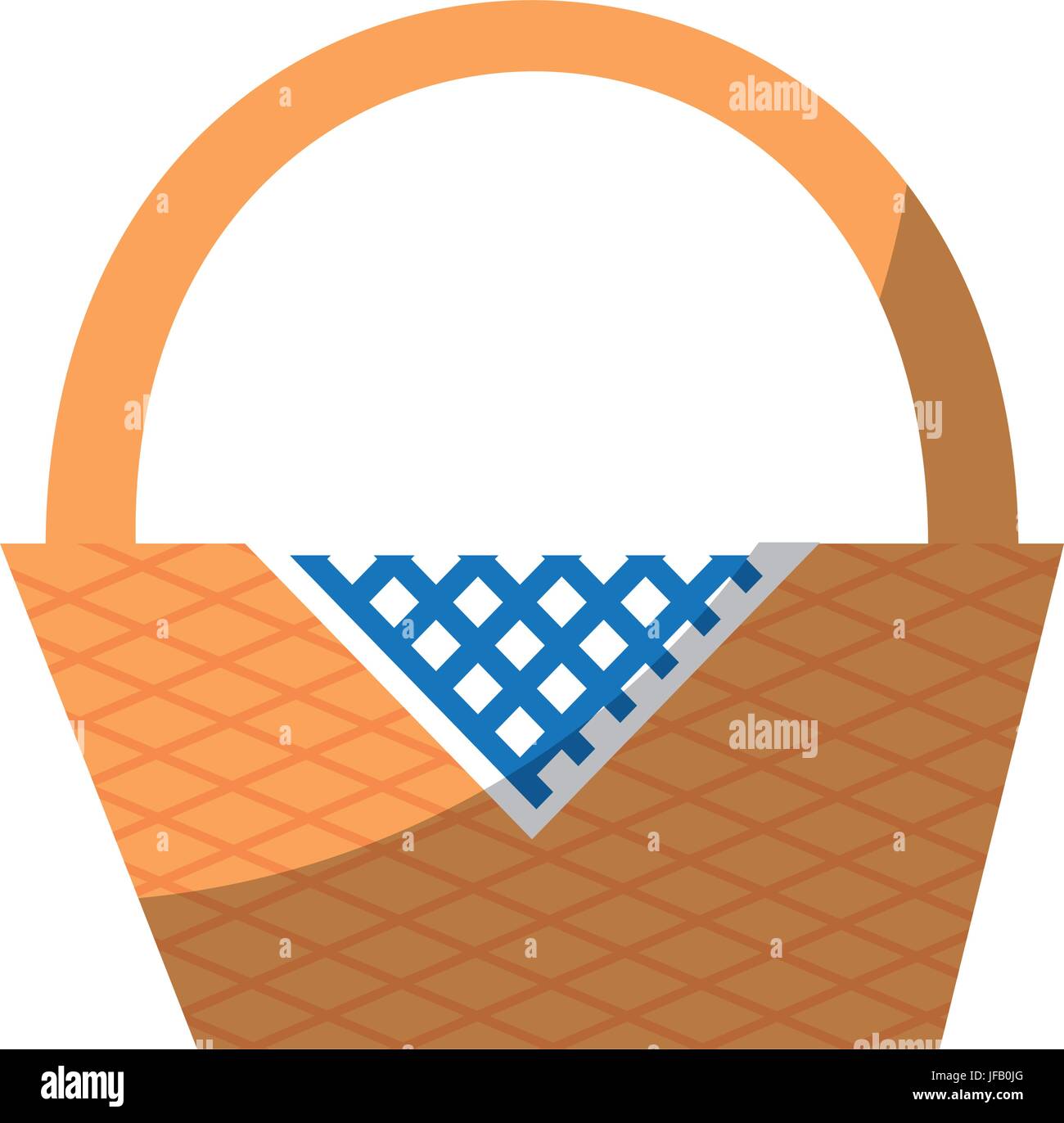 picnic basket icon over white background colorful design vector ...
