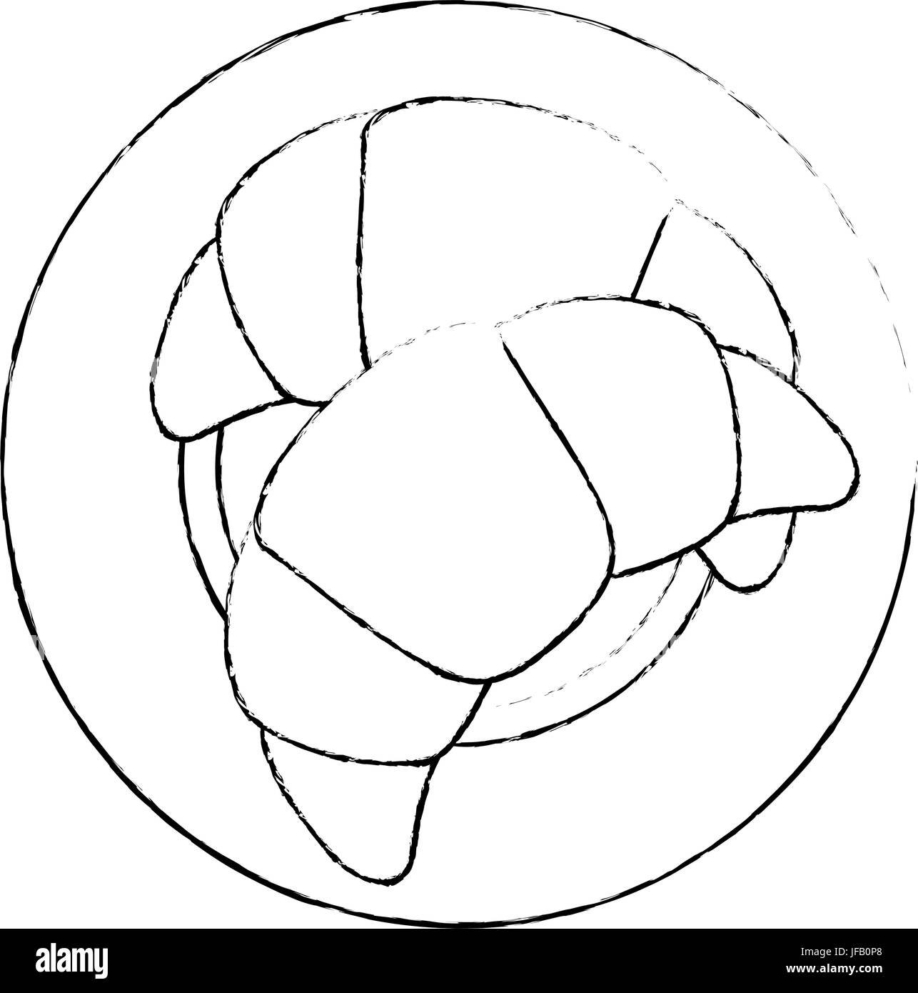 croissant icon over white background vector illustration Stock Vector ...