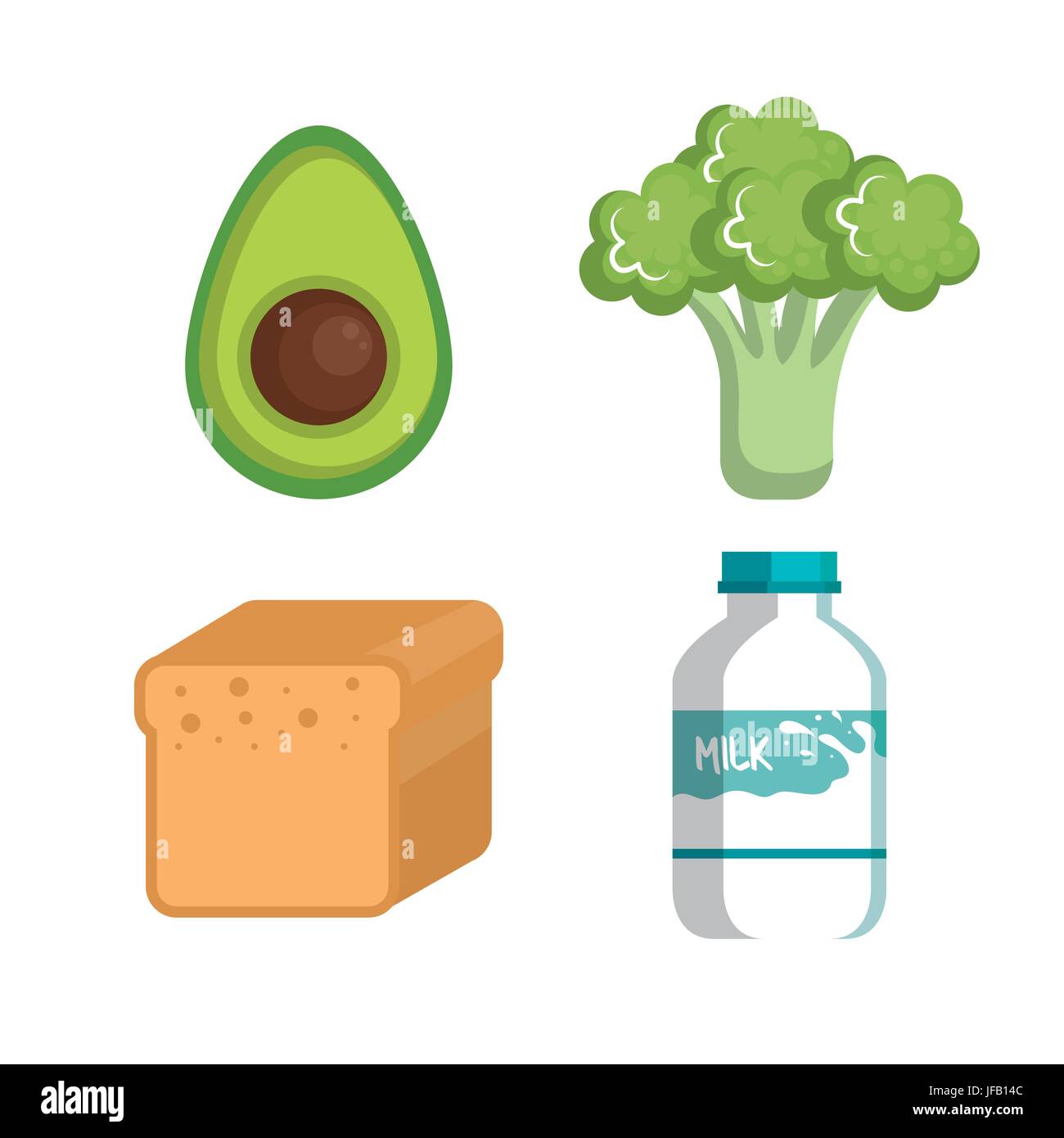 Healthy food icon set over white background vector illustration Stock ...