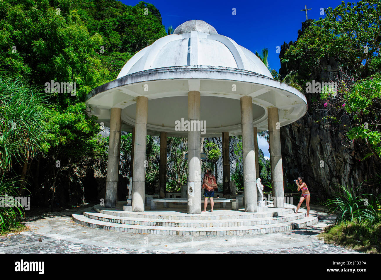 Matinioc shrine, Bacuit archipelago, Palawan , Philippines Stock Photo