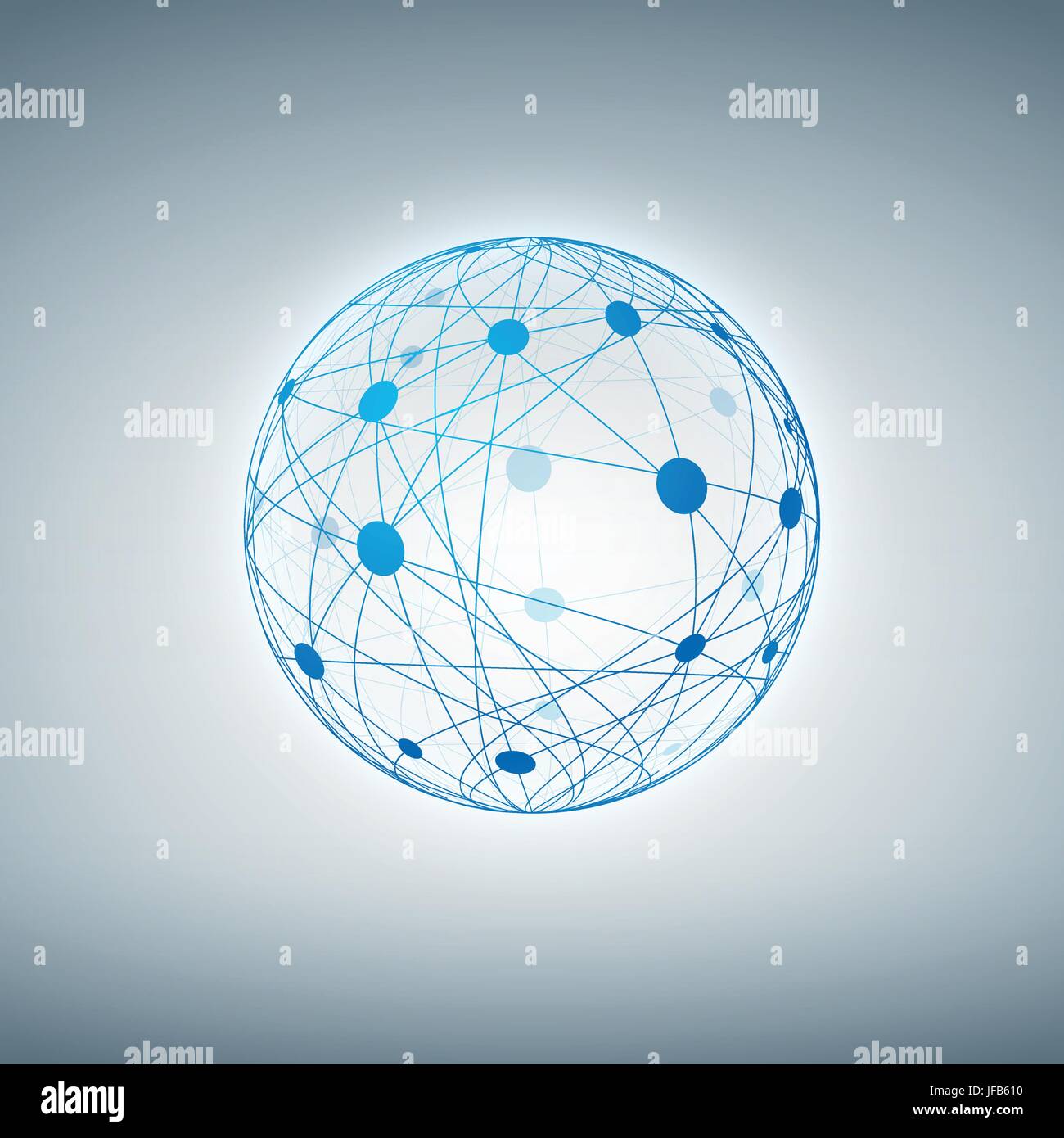 Sphere with connected dots and lines. Layered vector illustration Stock ...