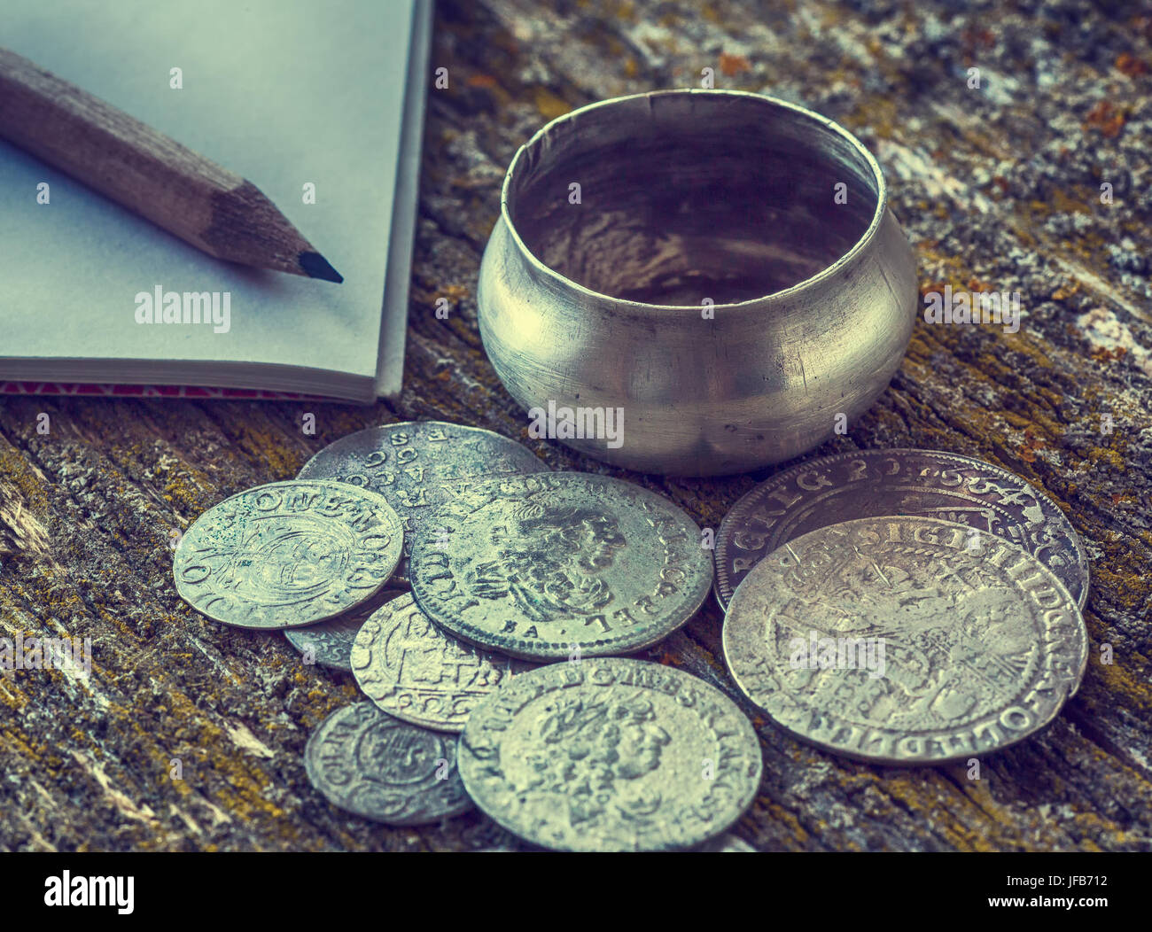 old metal coins Stock Photo - Alamy