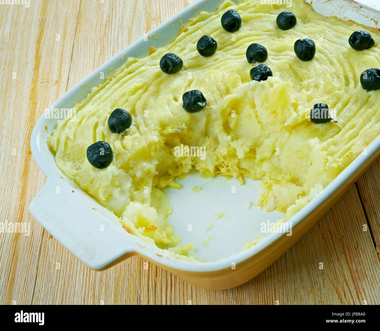 Portuguese Cod Fish Casserole Stock Photo - Alamy