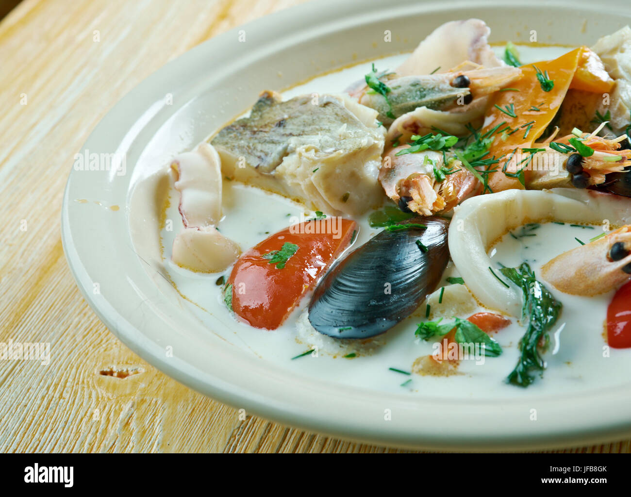 Coconut Fish Chowder Stock Photo Alamy