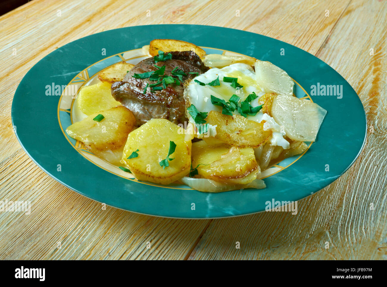 Portuguese Style Steak Stock Photo Alamy