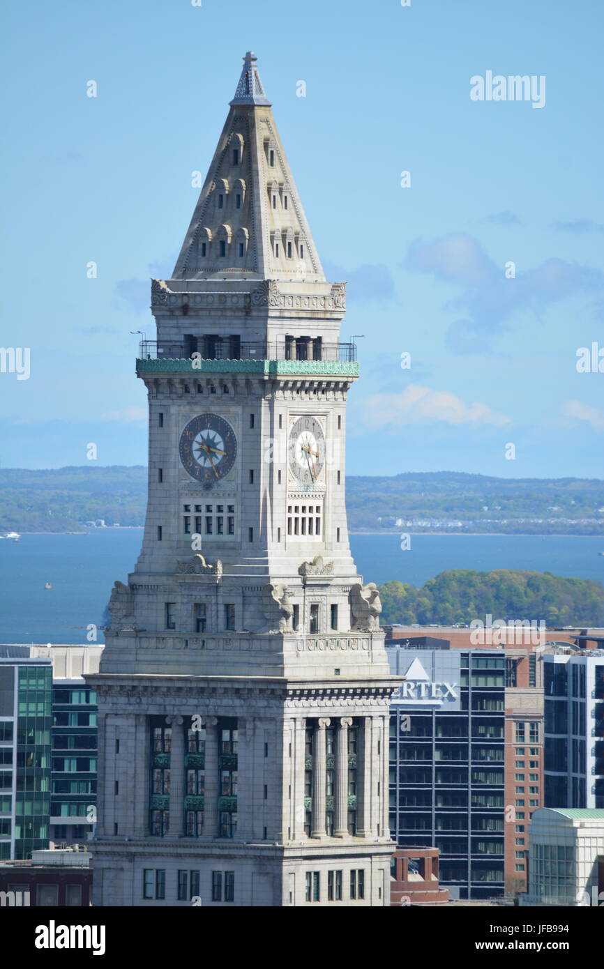 The Custom House Tower in Downtown Boston Stock Photo Alamy