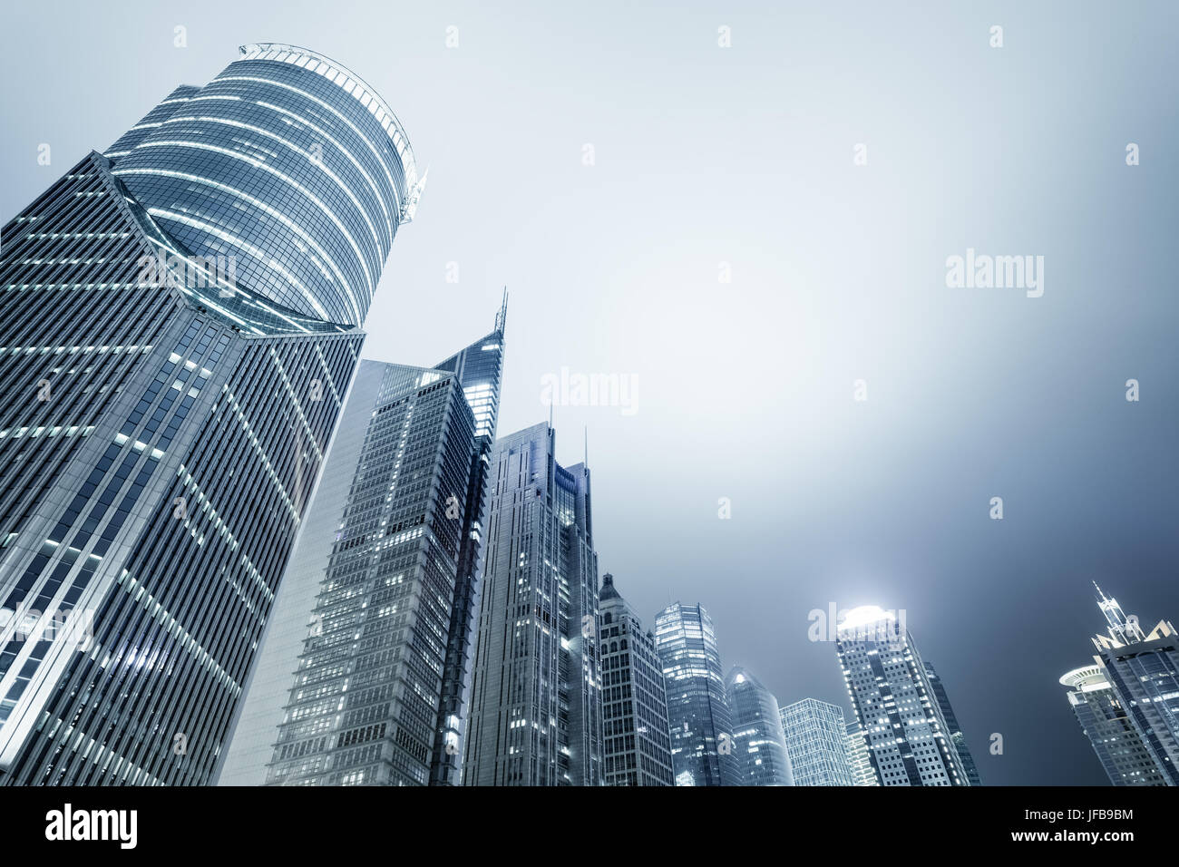 shanghai modern financial buildings skyline Stock Photo