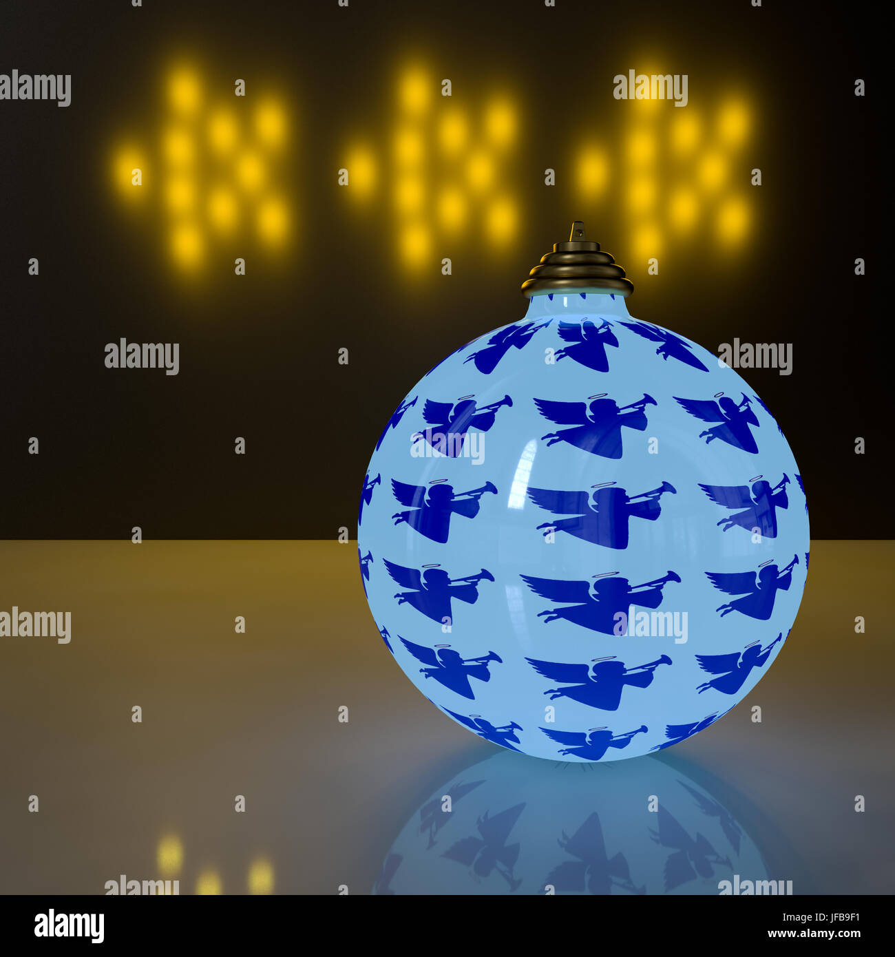 A christmas ball, shiny, dark background Stock Photo