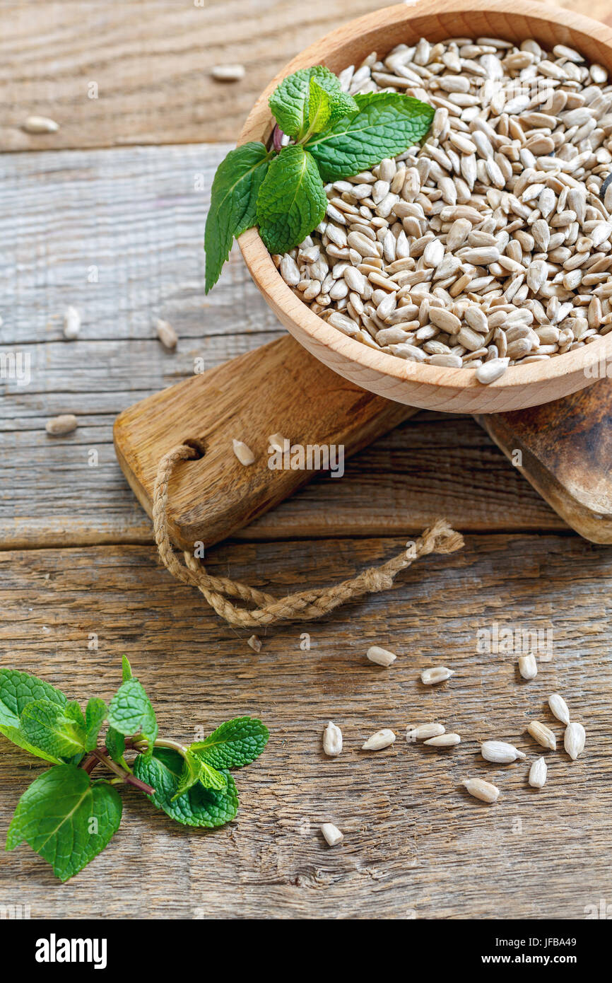 Cup with sunflower seeds Stock Photo Alamy