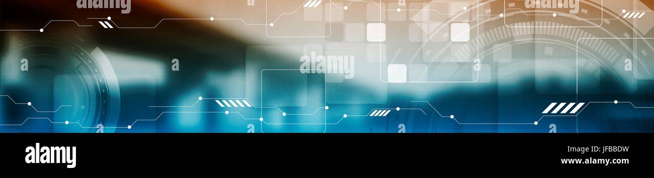 Abstract tech industrial web header banner Stock Photo - Alamy