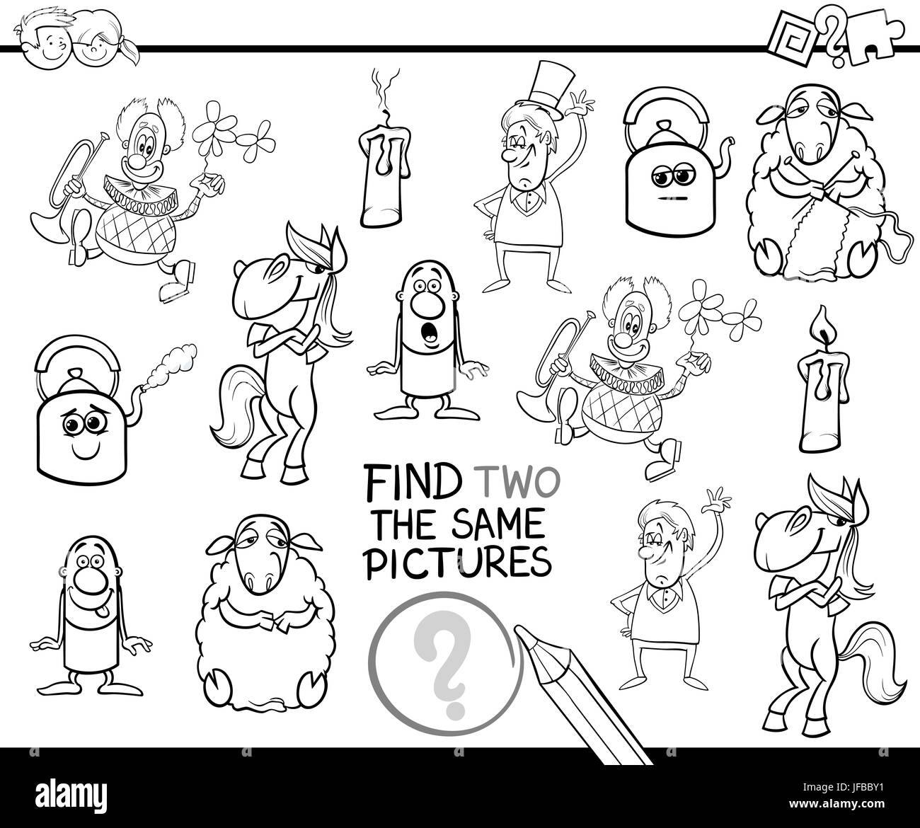 educational activity coloring page Stock Photo - Alamy, image size:1300x1170