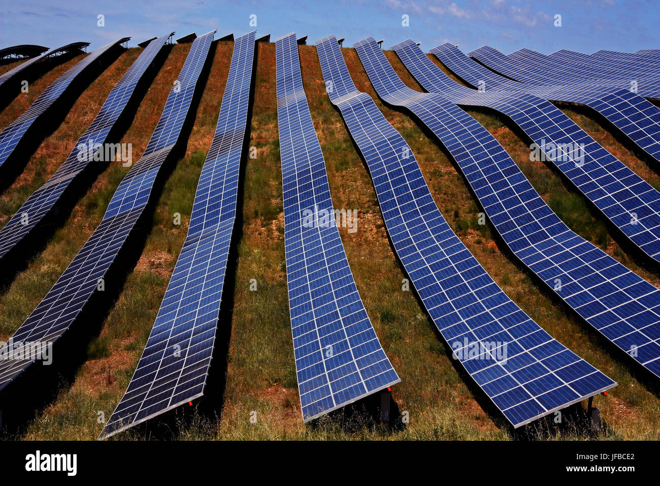 Photovoltaic in Provence Stock Photo