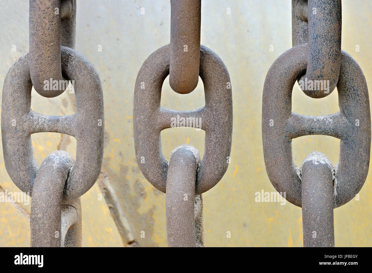 Chains next to each other Stock Photo