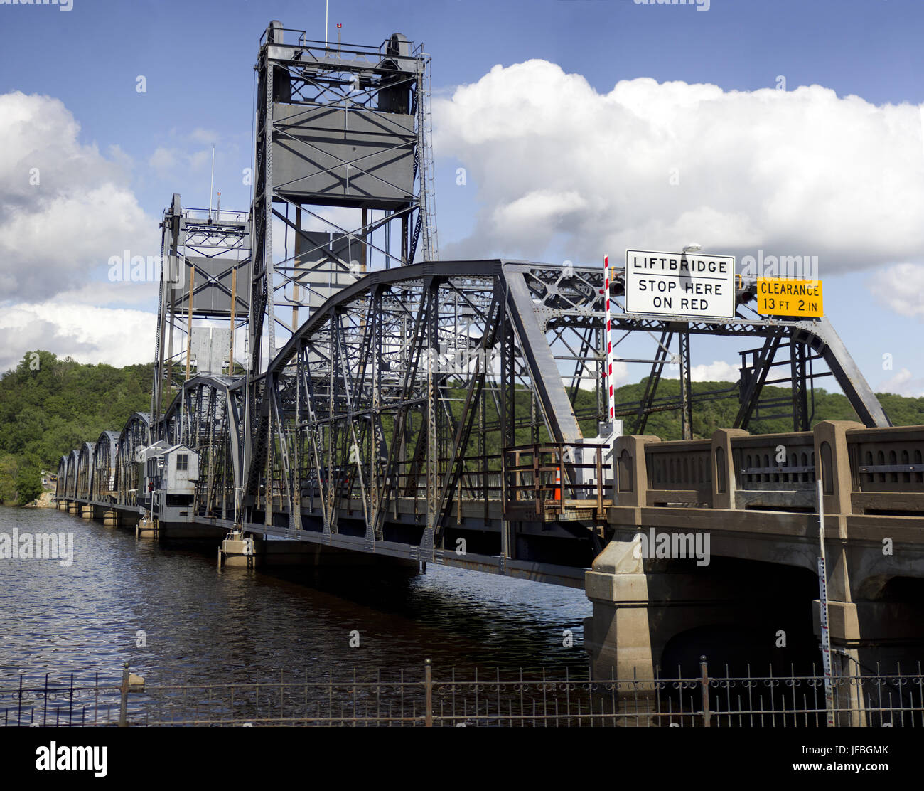 Stillwater Lift Bridge Entrance Stock Photo Alamy