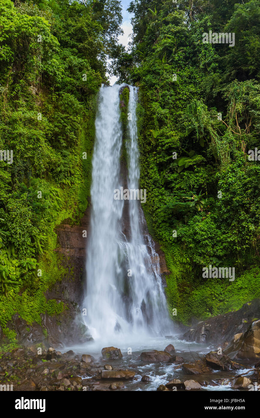 Gitgit Waterfall - Bali island Indonesia Stock Photo