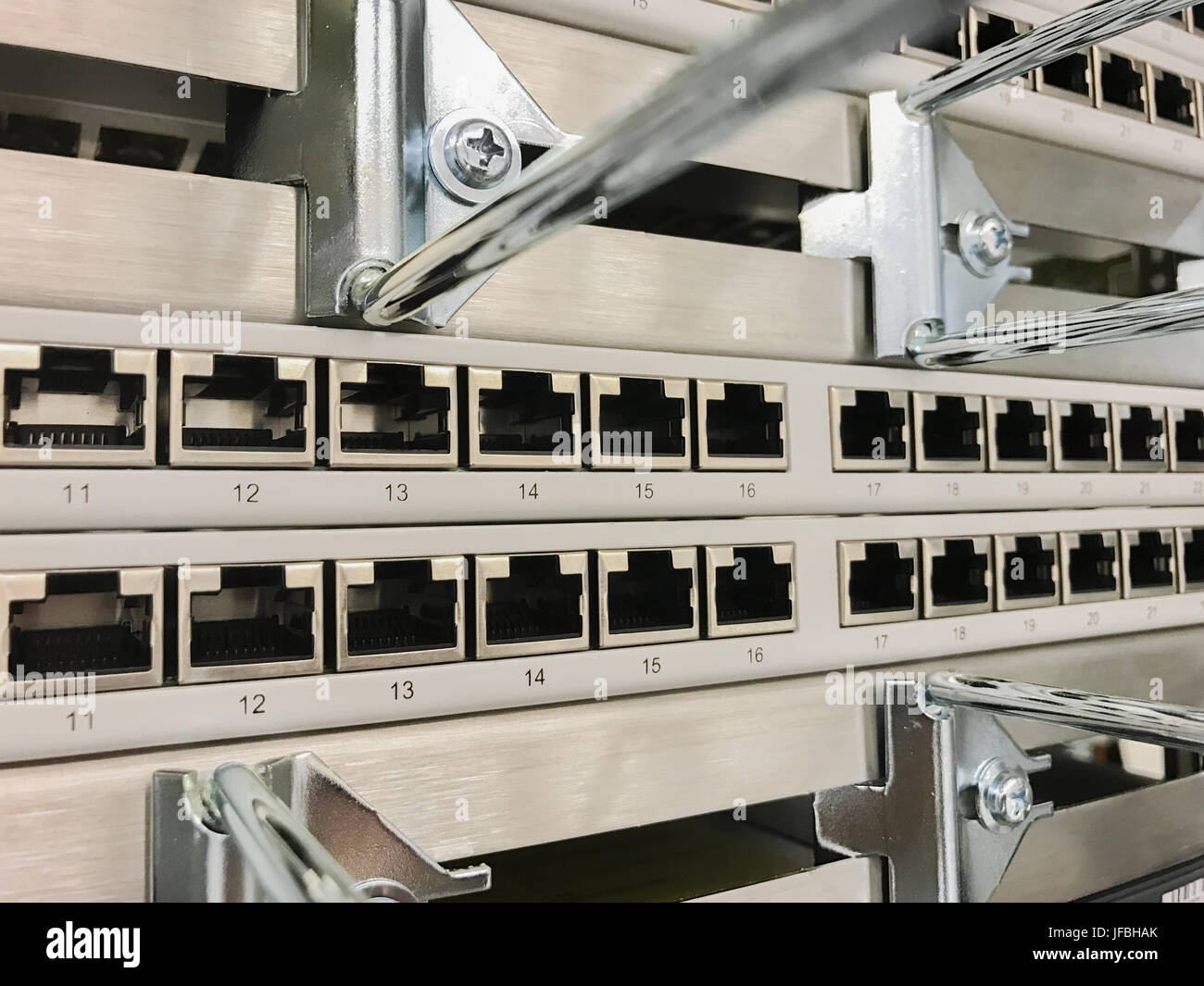 Network cable on a network HUB Stock Photo Alamy