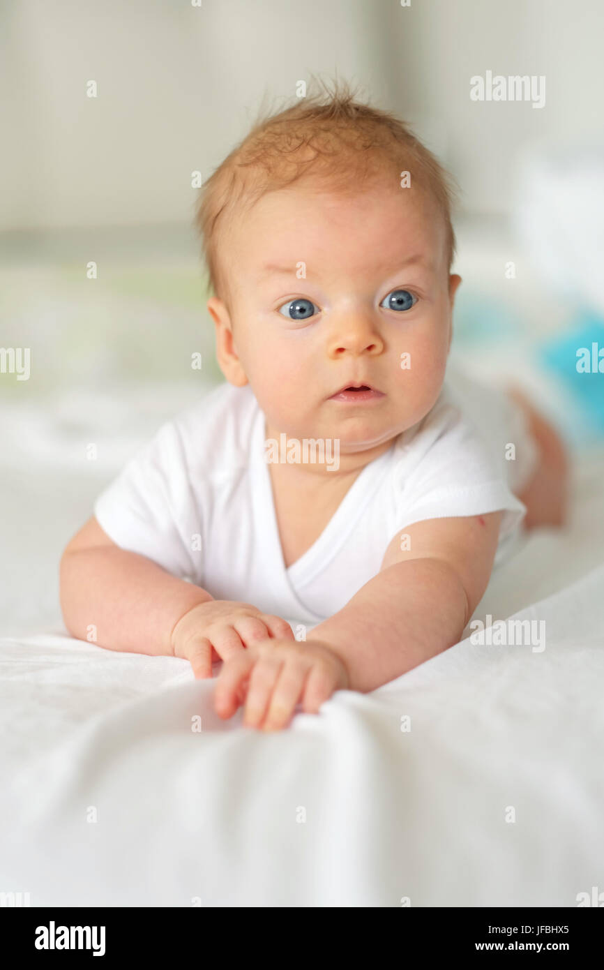 Three months old baby stock photo alamy