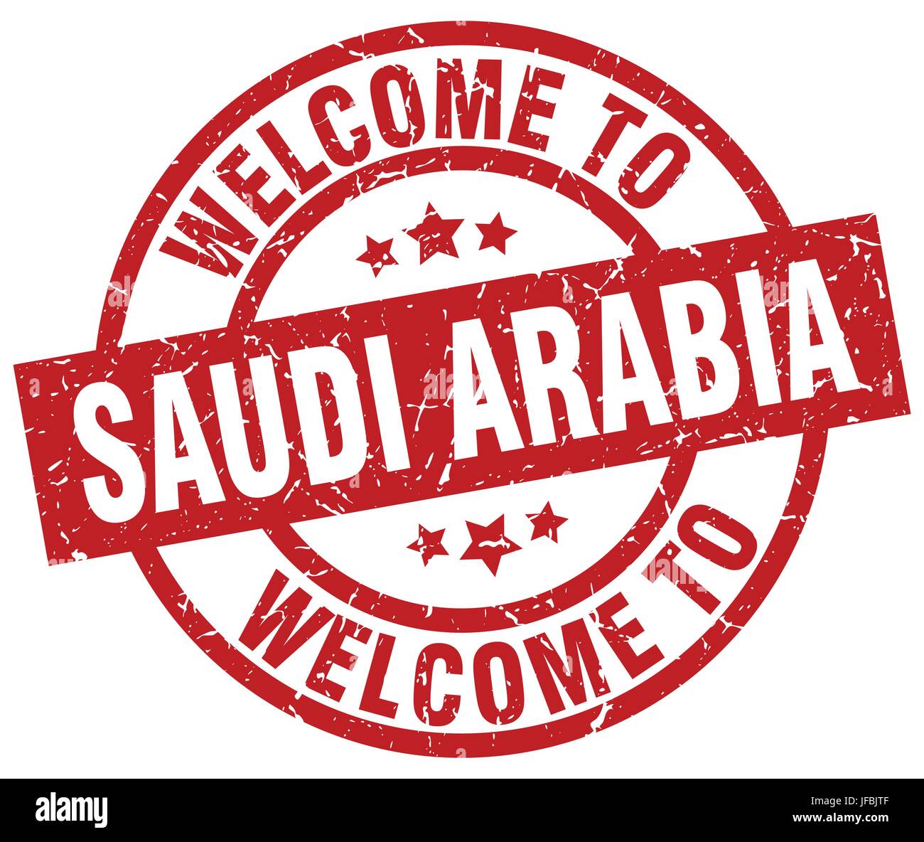 Welcome To Saudi Arabia Red Stamp Stock Vector Image And Art Alamy