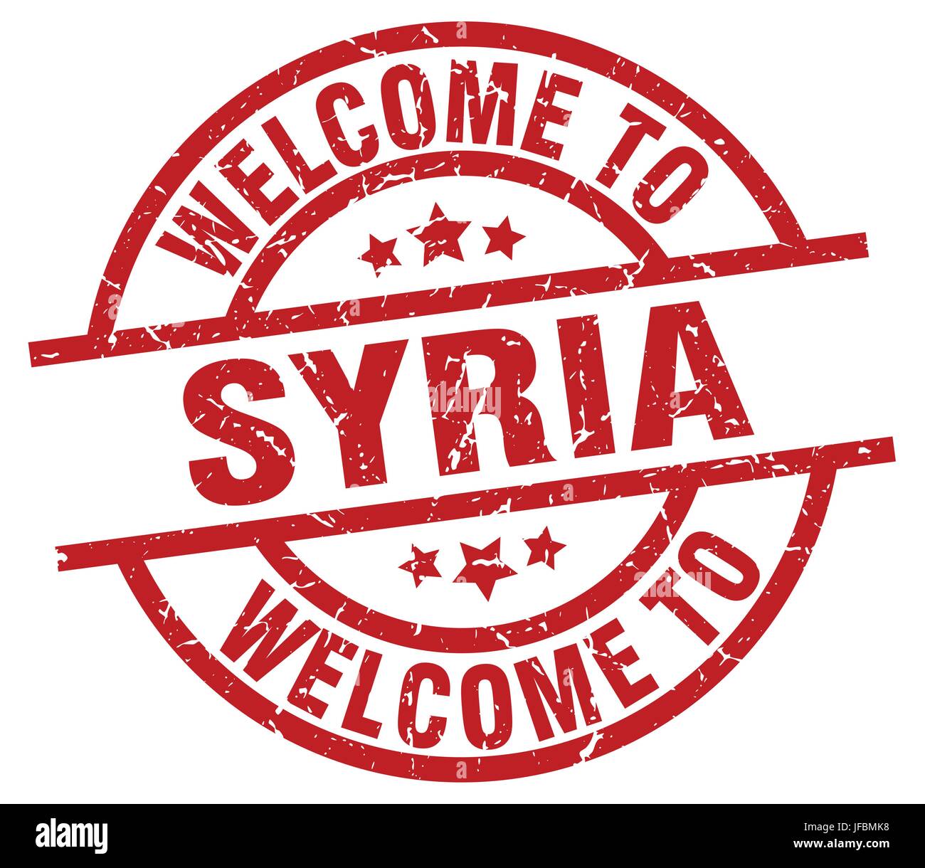 welcome to Syria red stamp Stock Vector Image & Art - Alamy