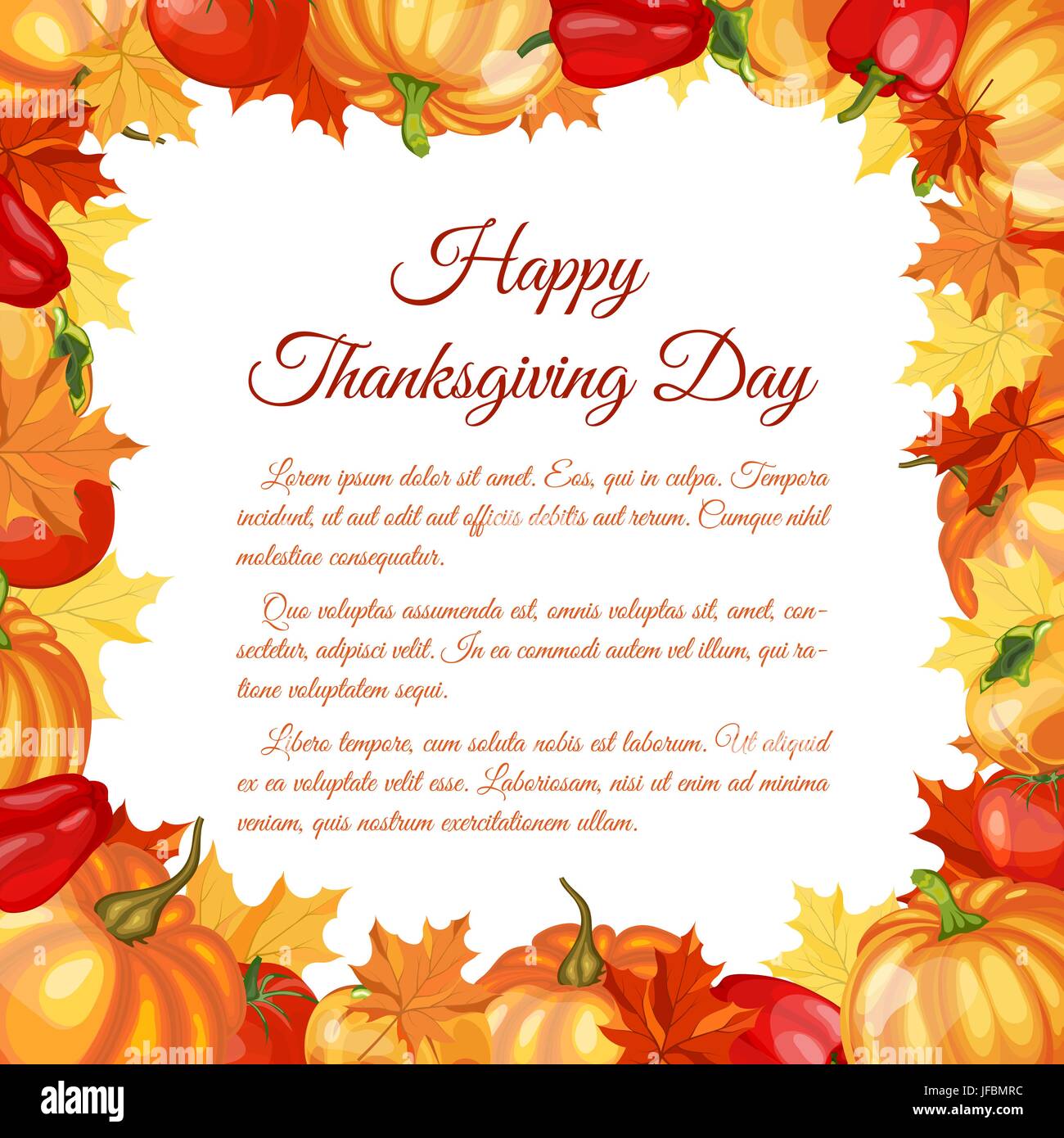 Thanksgiving Day Greeting Card Stock Vector Image & Art - Alamy