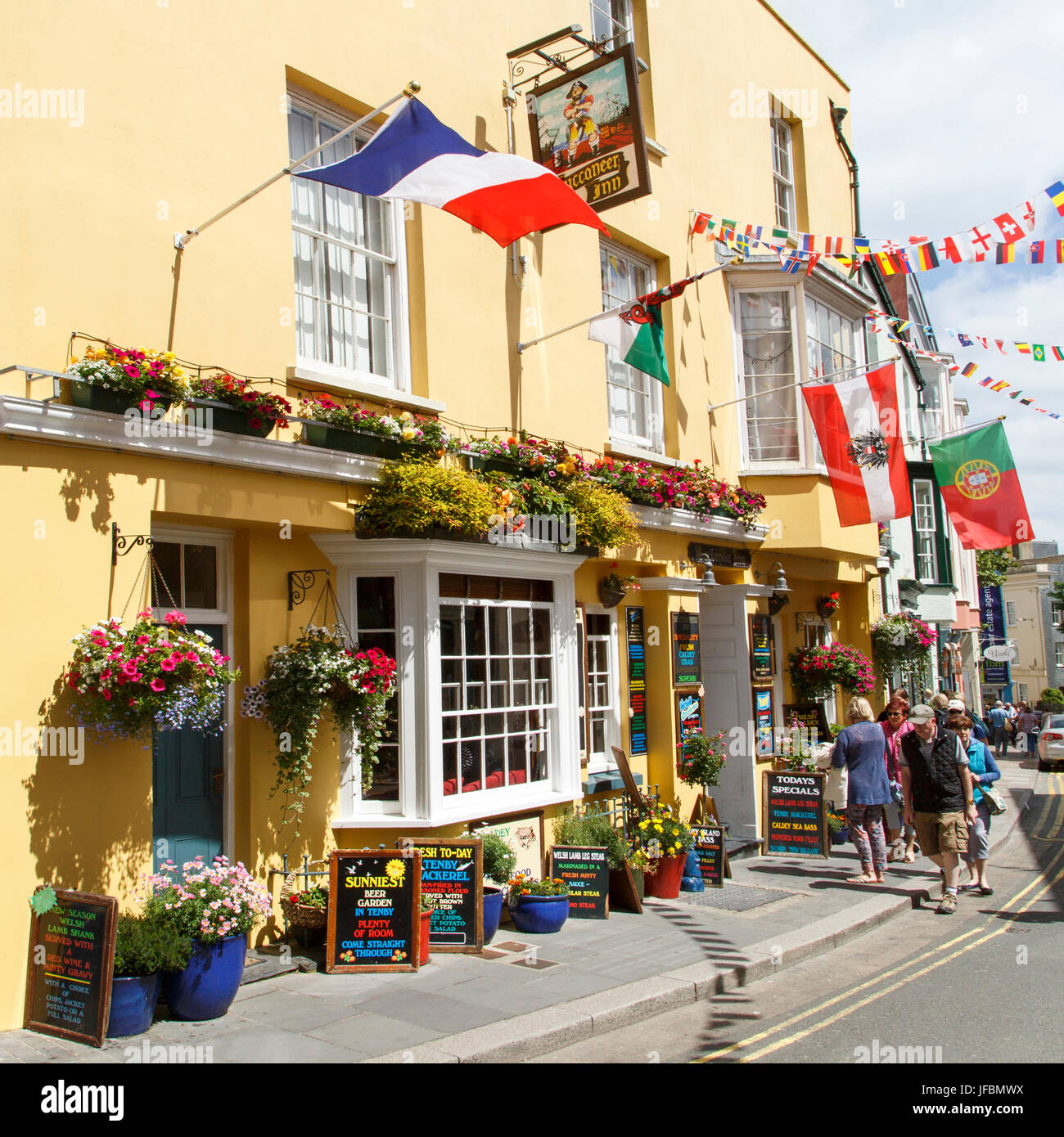 Traditional Pub in Tenby The Buccaneer Inn Stock Photo Alamy