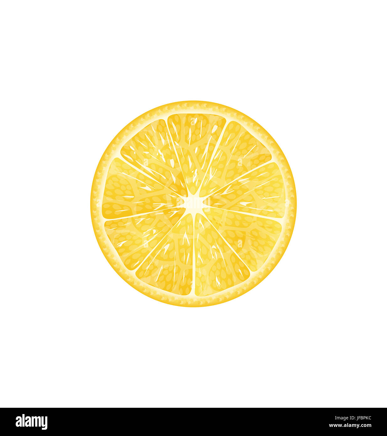 Illustration Lemon Slice Isolated on White Background Stock Photo - Alamy