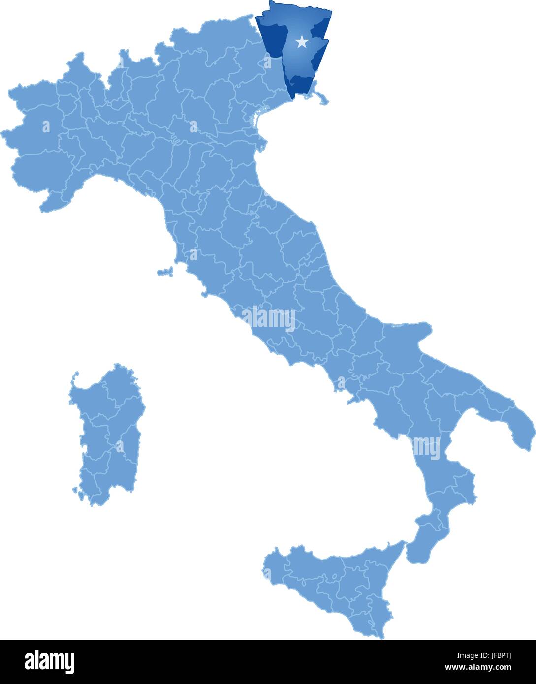 Map of Italy, Udine Stock Vector Image & Art Alamy