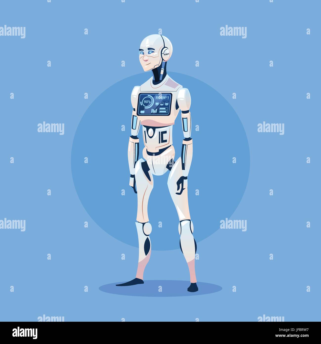 Modern Robot Futuristic Artificial Intelligence Technology Concept ...