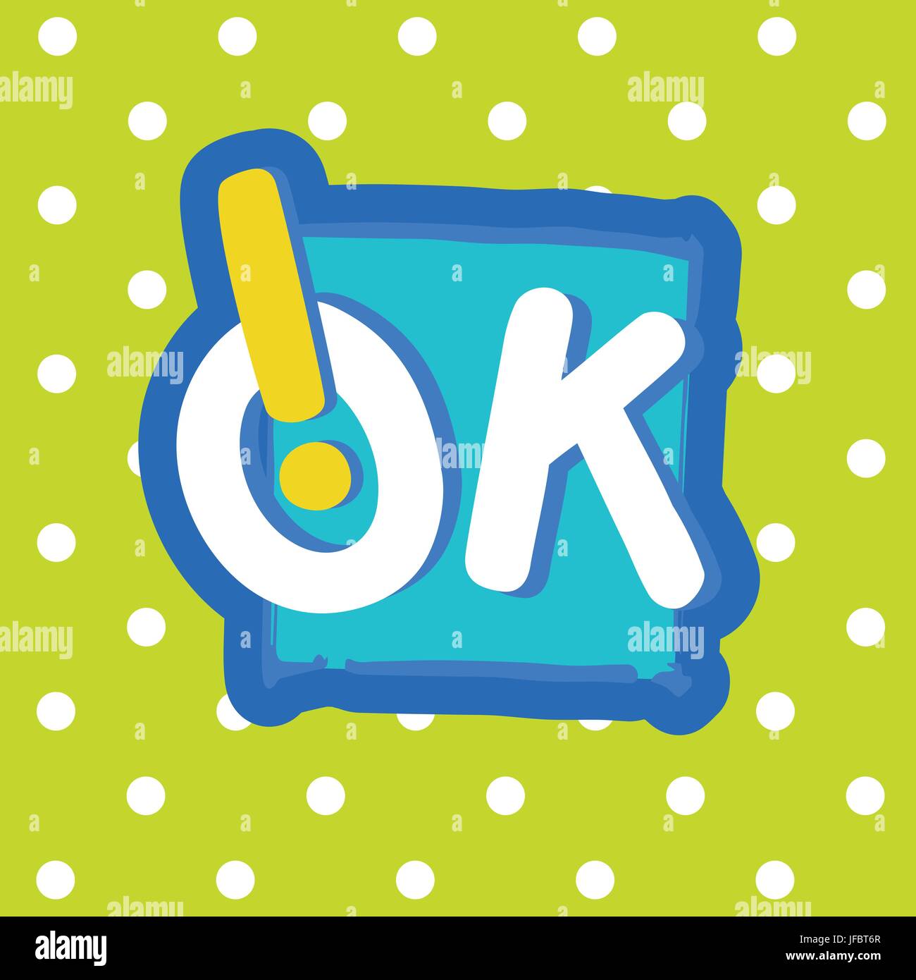Ok Sticker, Chat Message Label Icon Colorful Banner Stock Vector Image