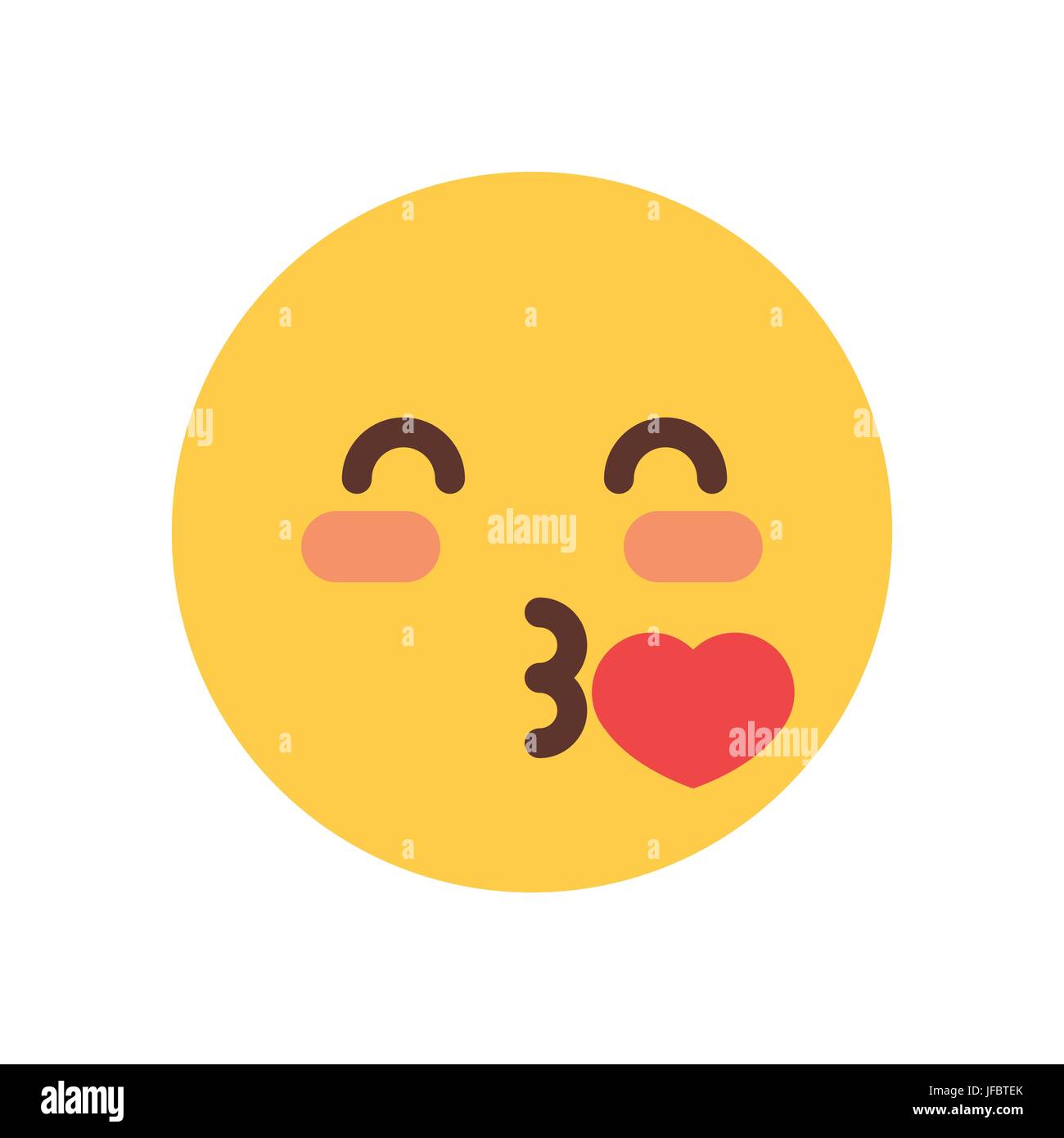 Yellow Smiling Cartoon Face Blow Kiss Emoji People Emotion Icon Stock  Vector Image & Art - Alamy