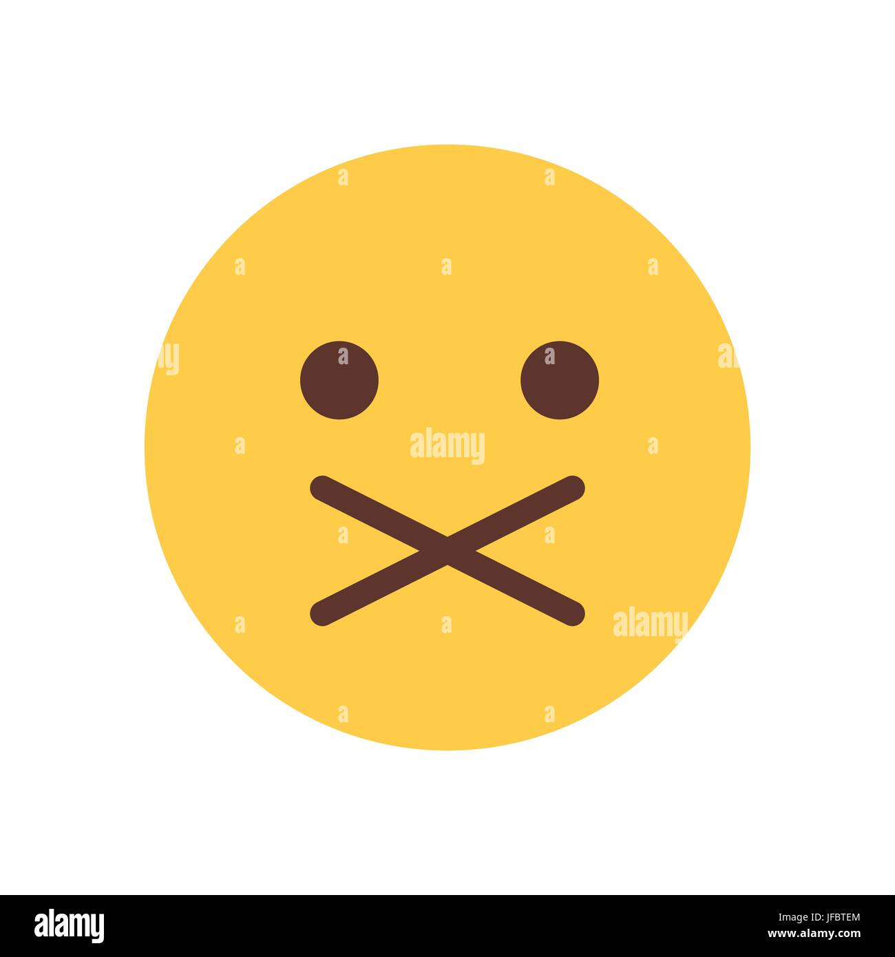 Yellow Cartoon Face Silent Shocked Emoji People Emotion Icon Stock Vector Image & Art Alamy