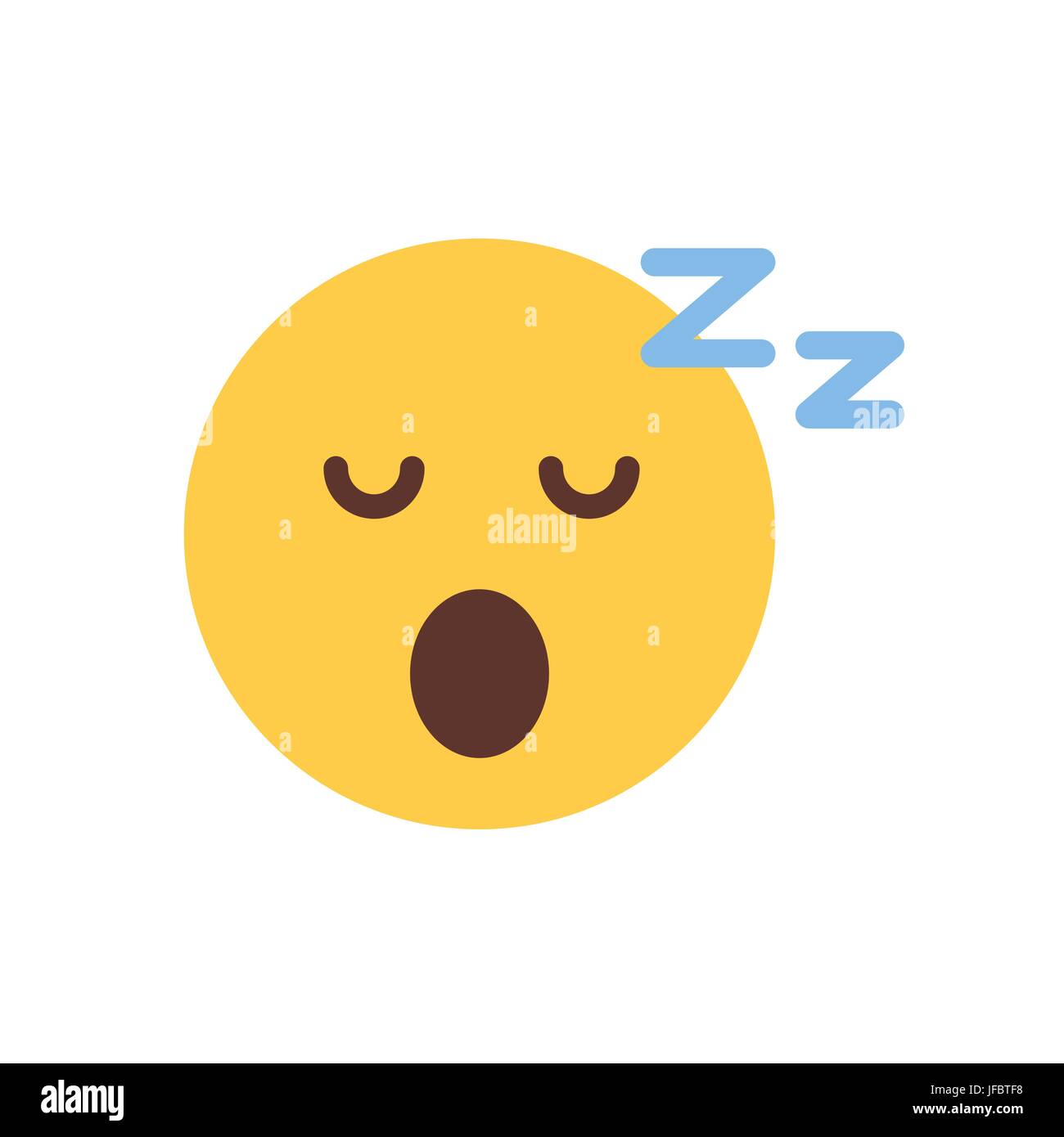 Yellow Smiling Cartoon Face Sleep Emoji People Emotion Icon Stock Vector  Image & Art - Alamy