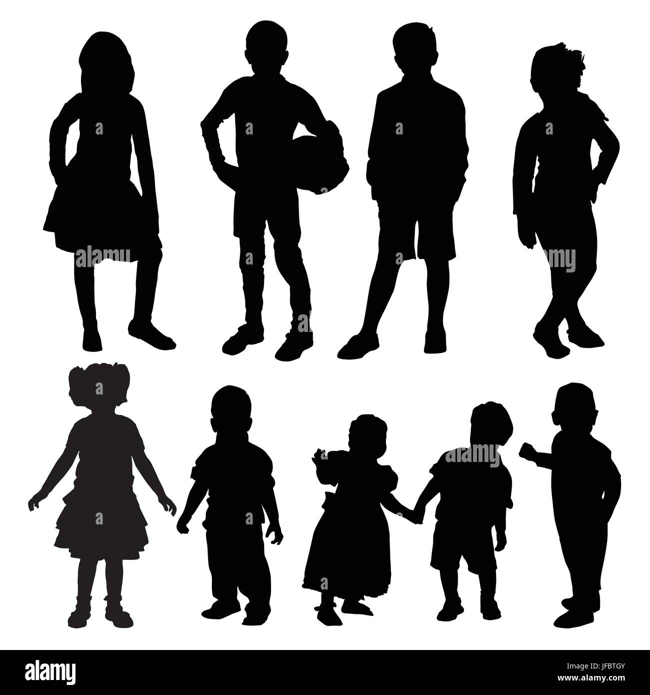 Child silhouette Stock Vector Images - Alamy