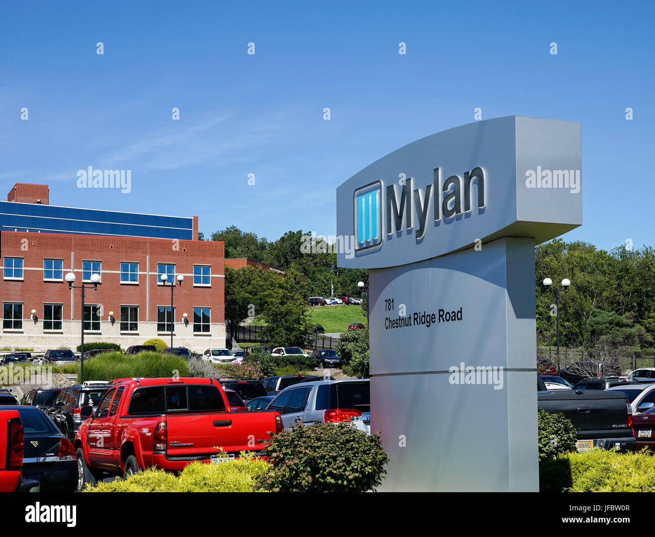 WEST VIRGINIA, USA AUGUST 30 Exterior of Mylan drug