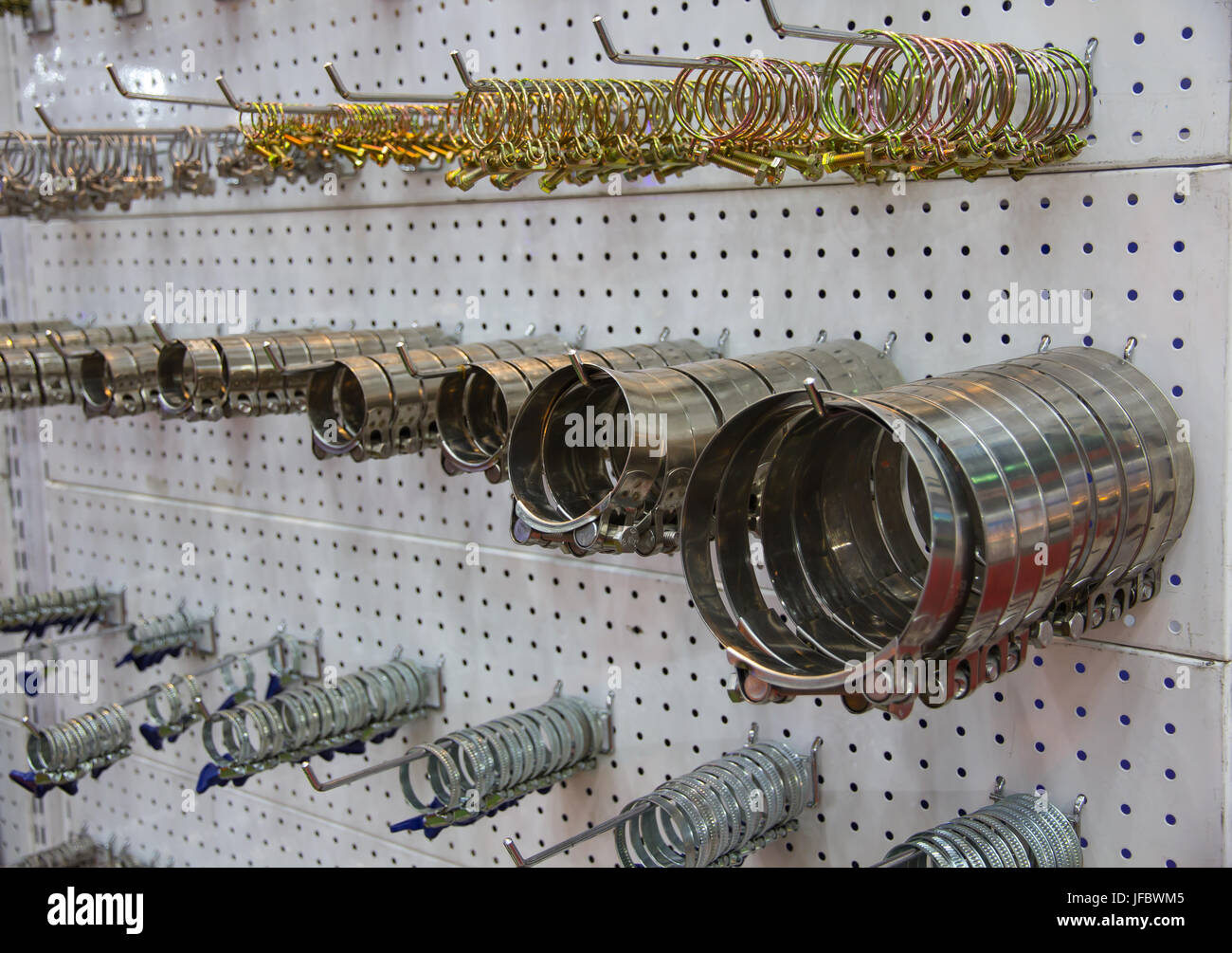 Rubber hose couplings on shelf Stock Photo Alamy