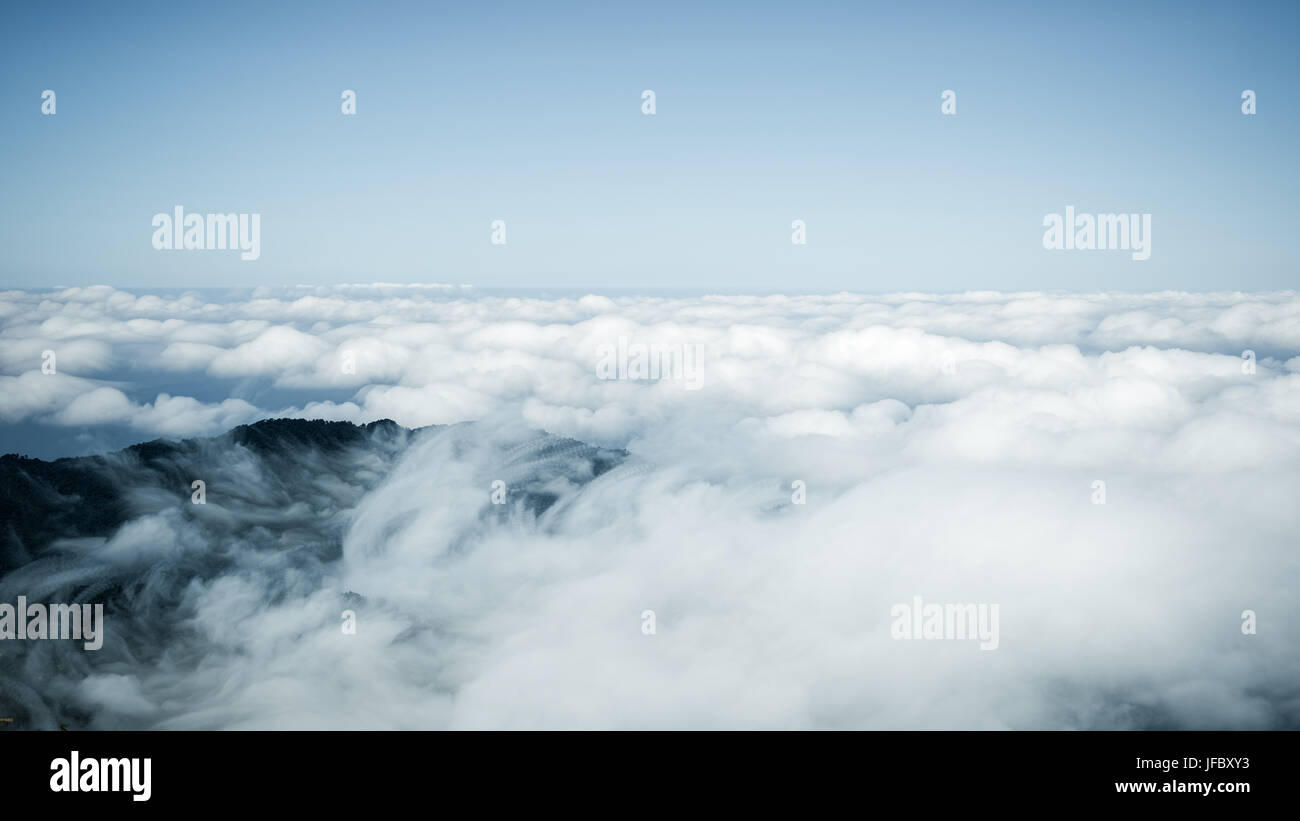 clouds on the mountain Stock Photo