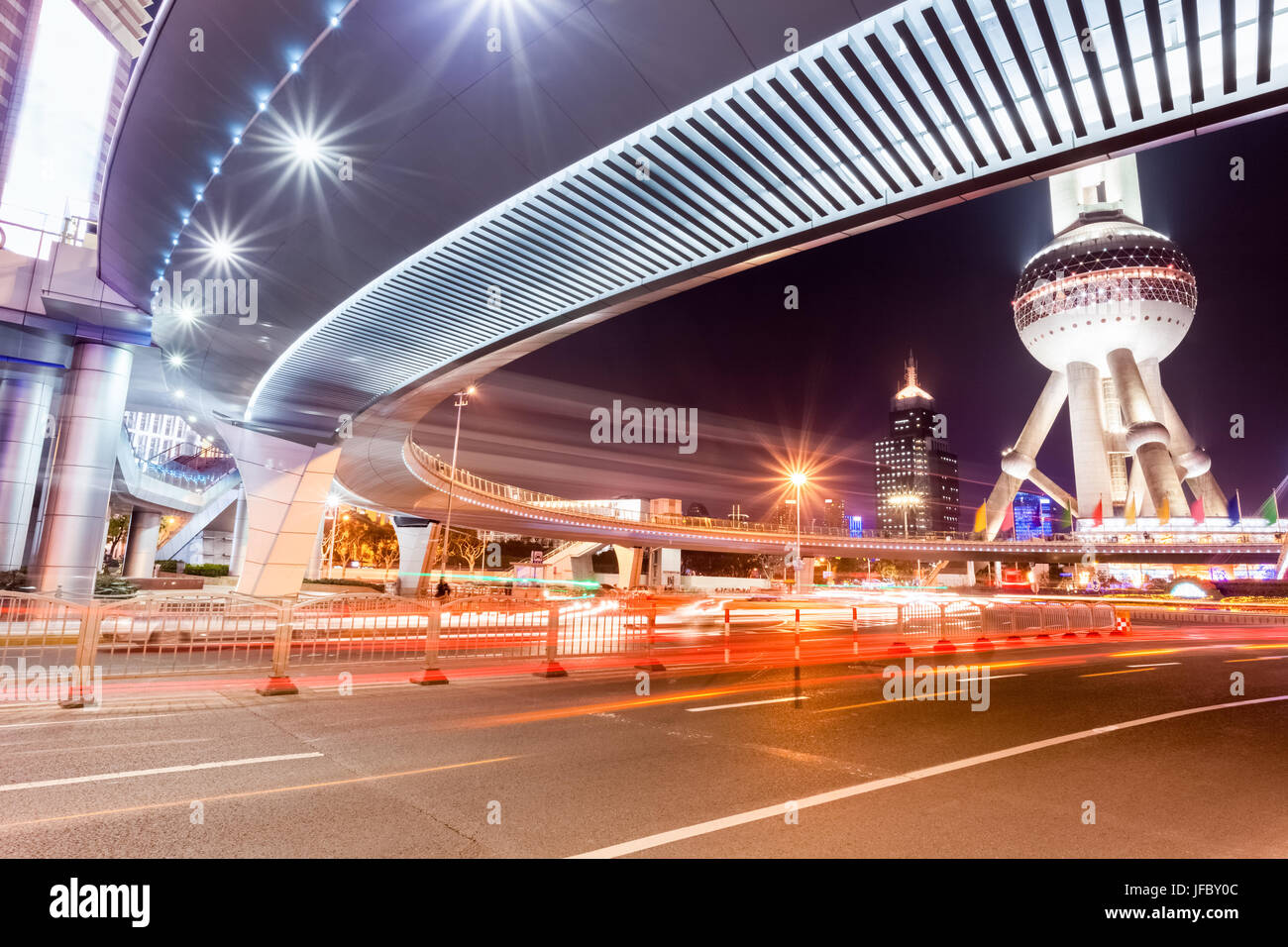 Pedestrian bridge highway hi-res stock photography and images - Alamy