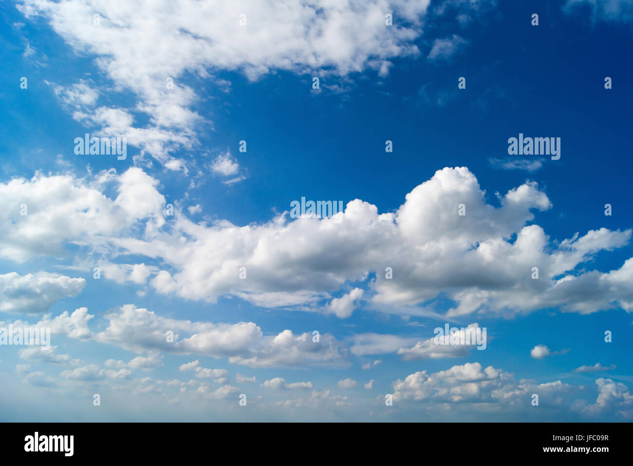 The sky is covered with white clouds. Stock Photo