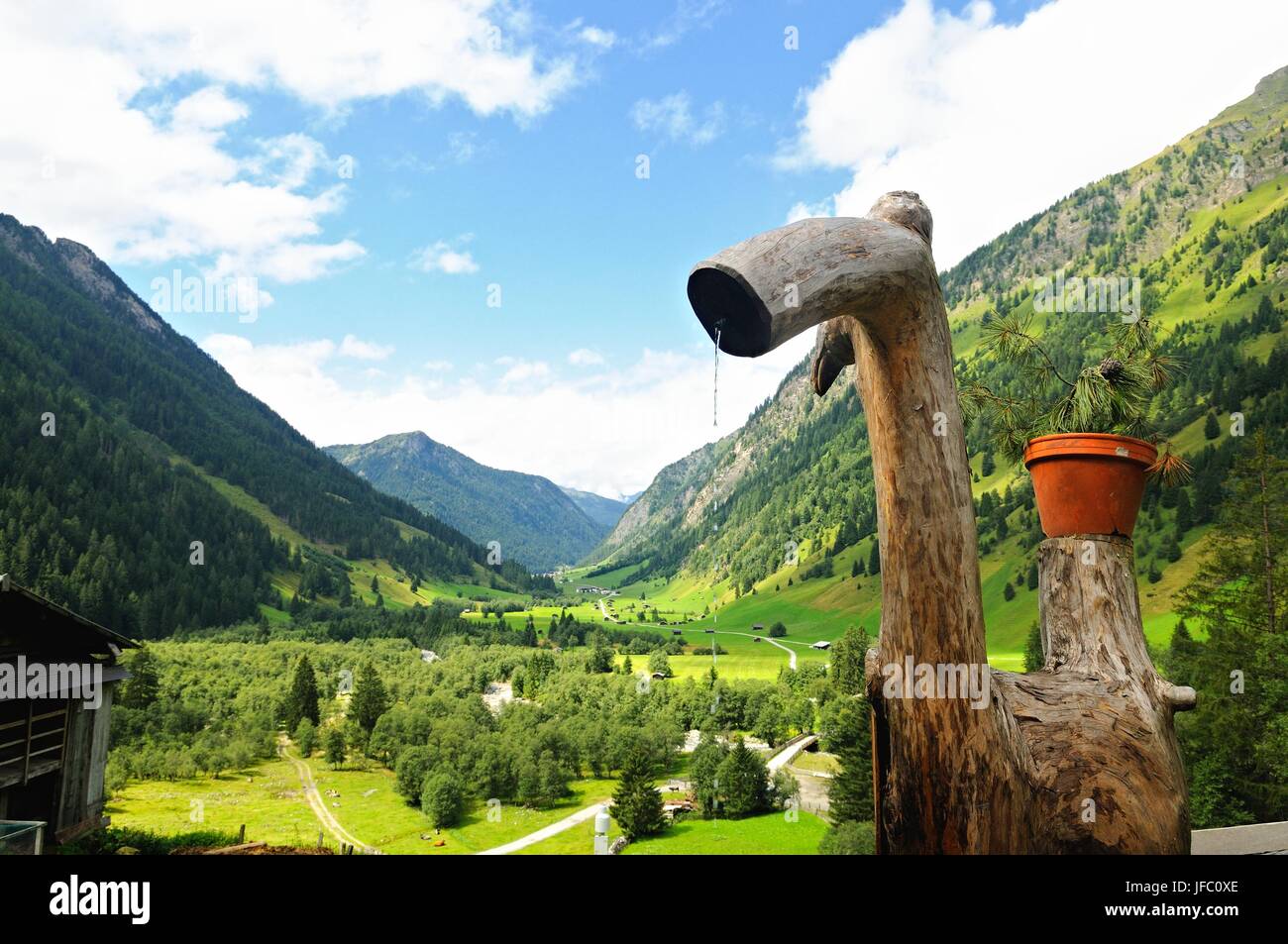 View of the Hintere Valsertal Tyrol Austria Stock Photo